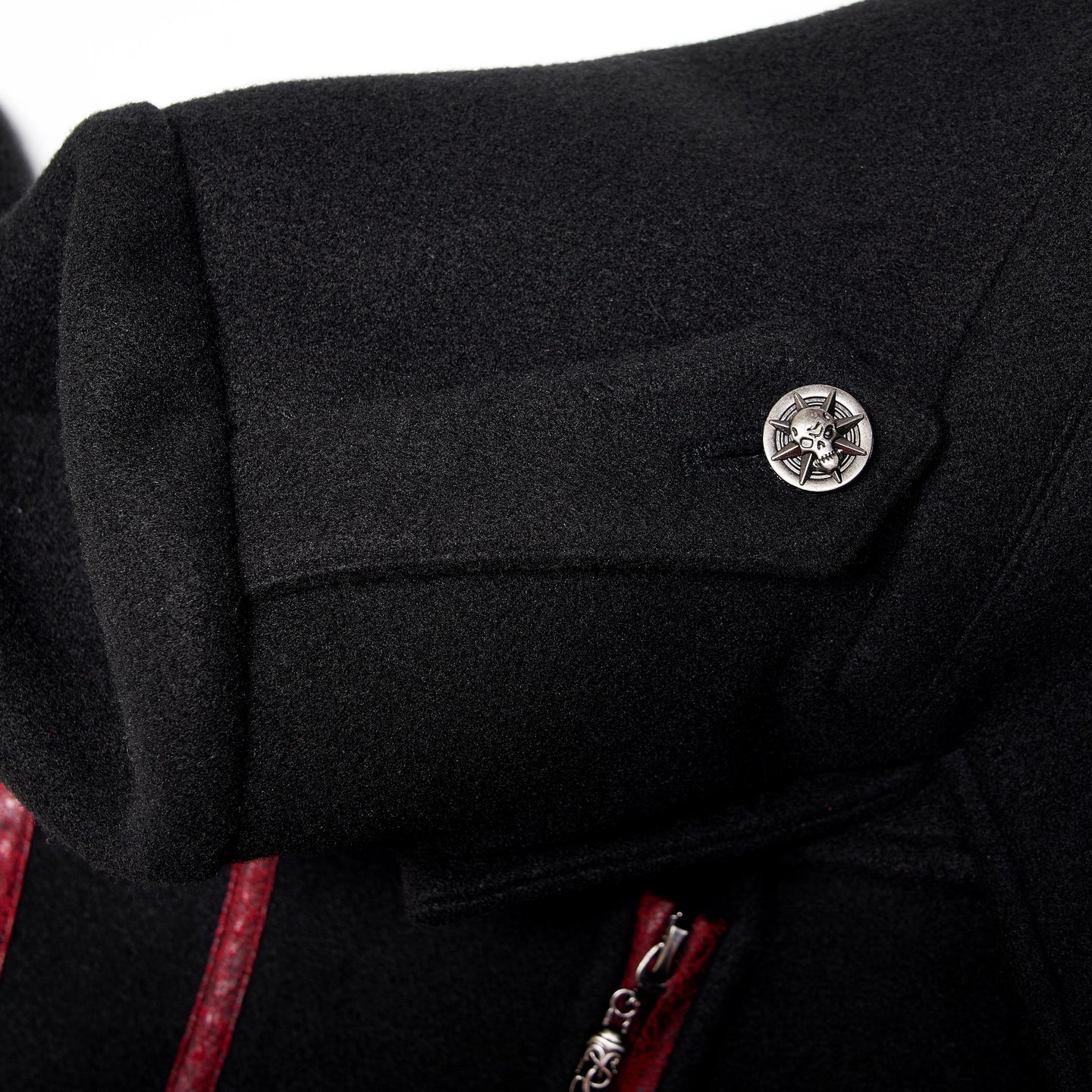 My Time Coat Black - Red