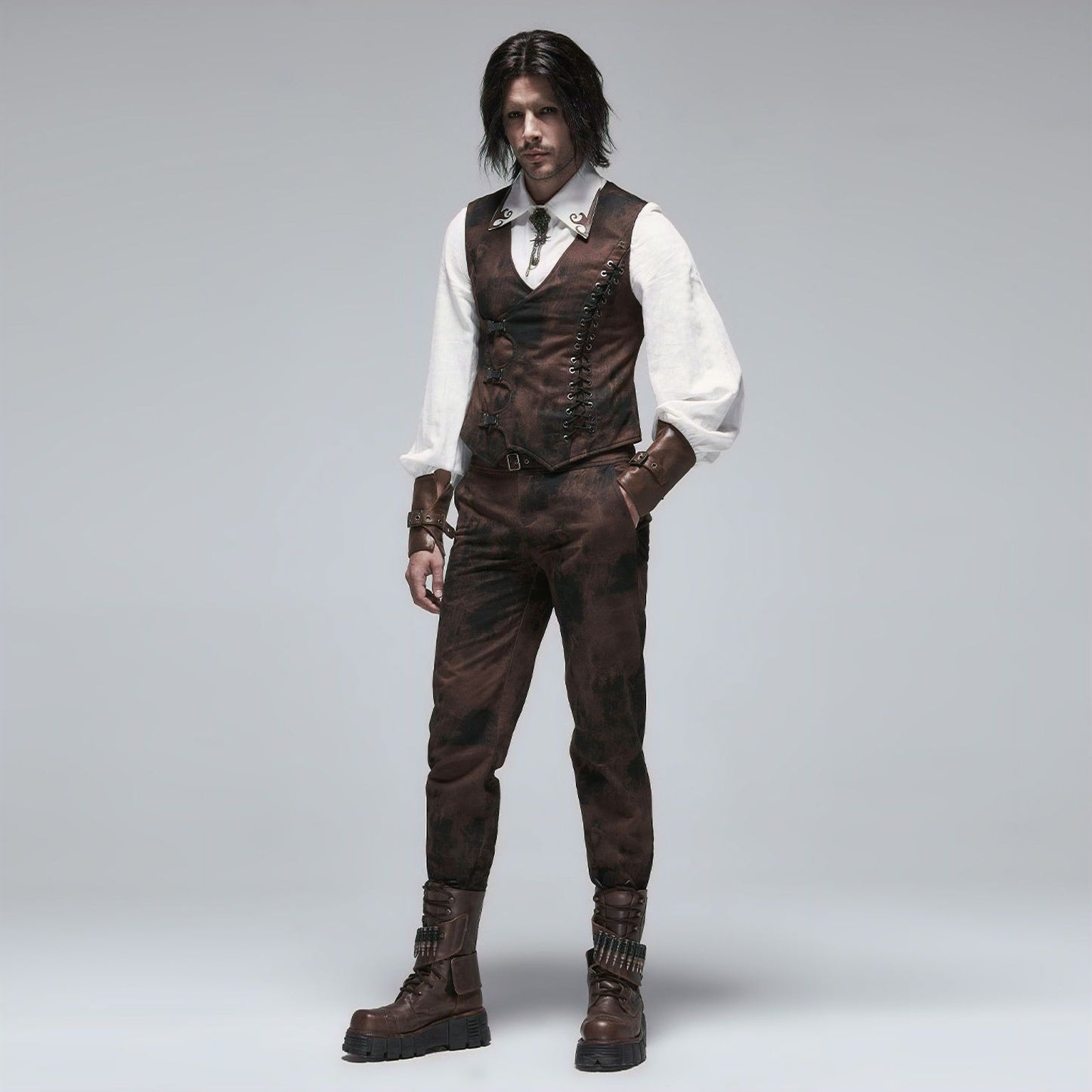 Exhausted Vest Brown