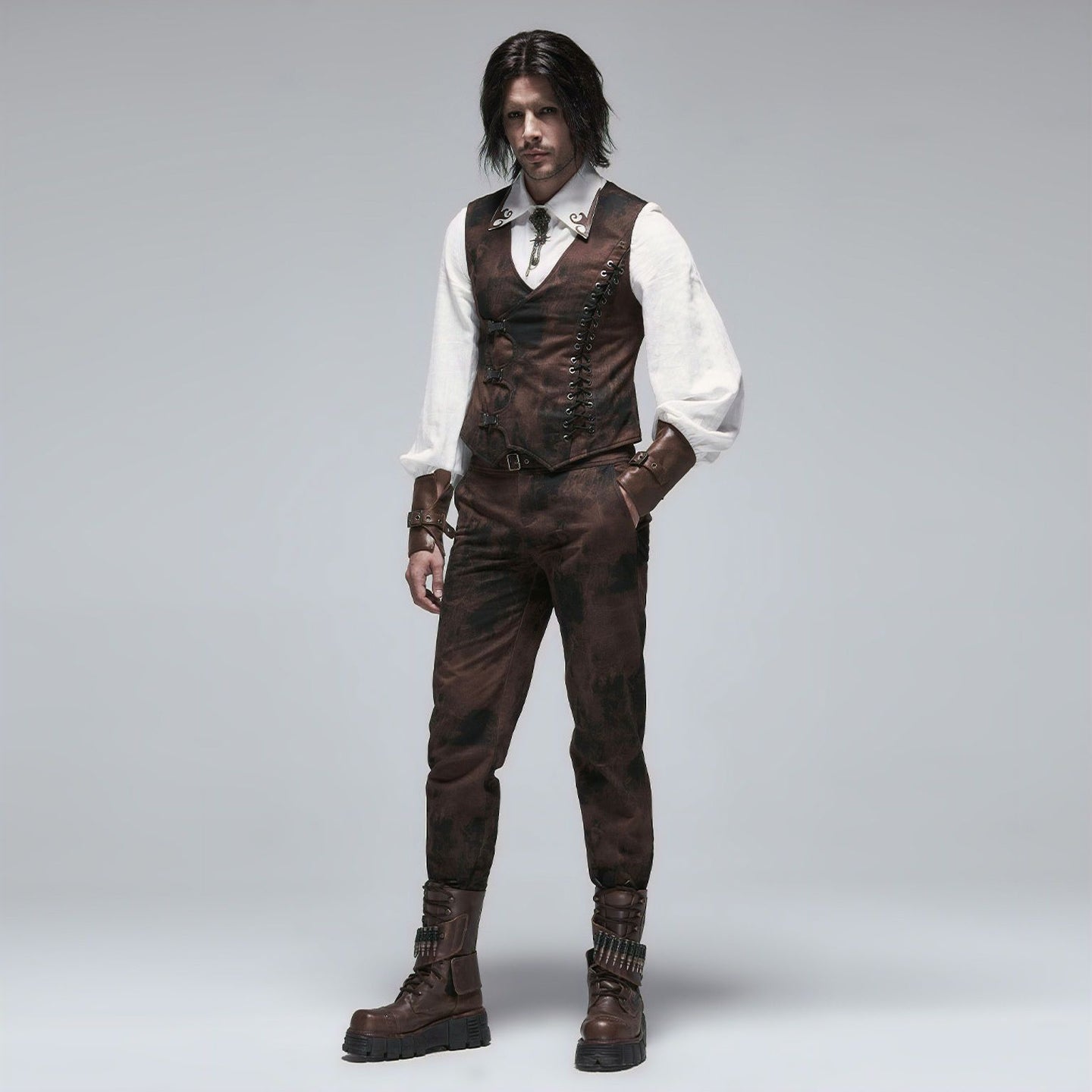 Exhausted Vest Brown