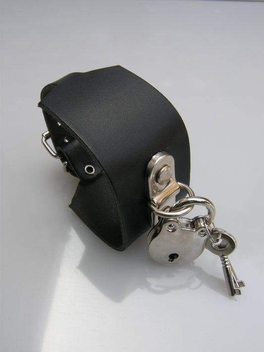 Polsband Zwart Padlock 40mm