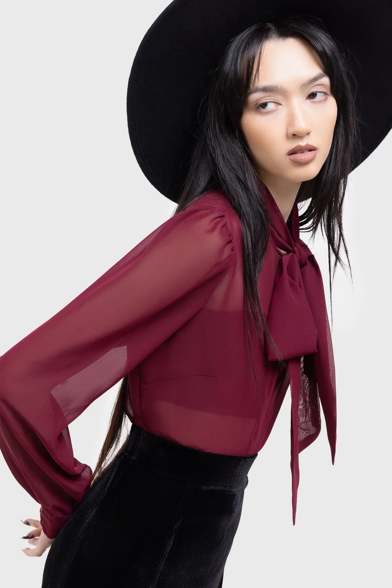 Kihilist Crimson Oracle Blouse