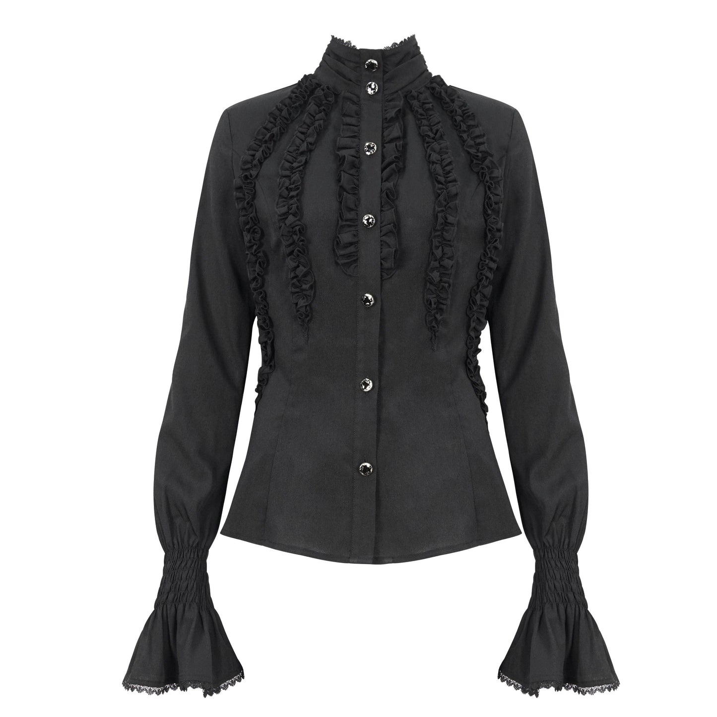 Devil Fashion Bluff Blouse Zwart