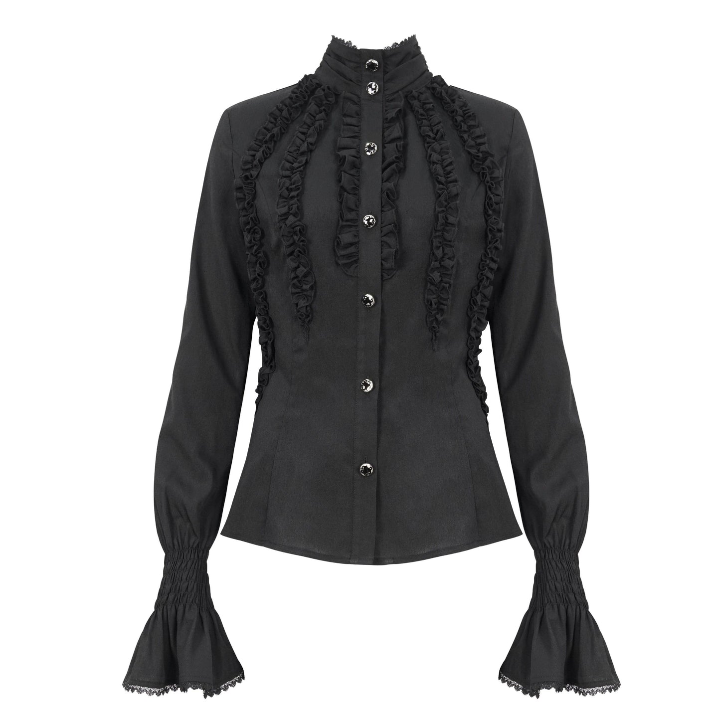 Devil Fashion Bluff Blouse Zwart