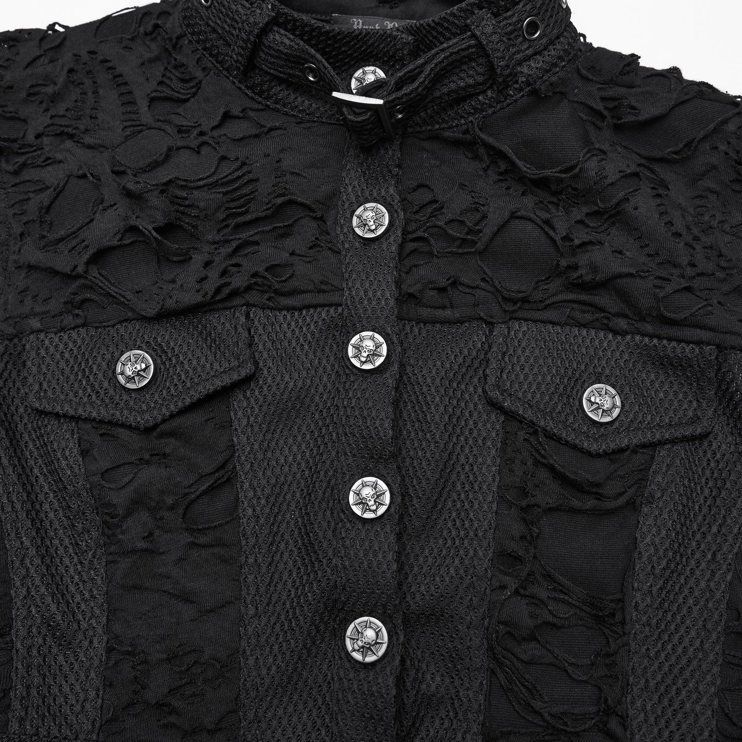 Punk Rave Electric Noir Crop Vest