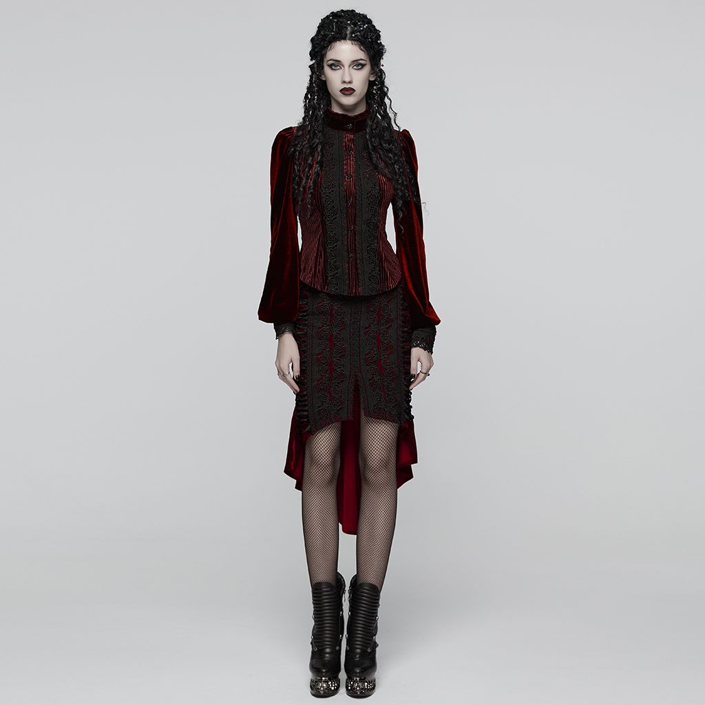 Hold Me Blouse Rood - Zwart