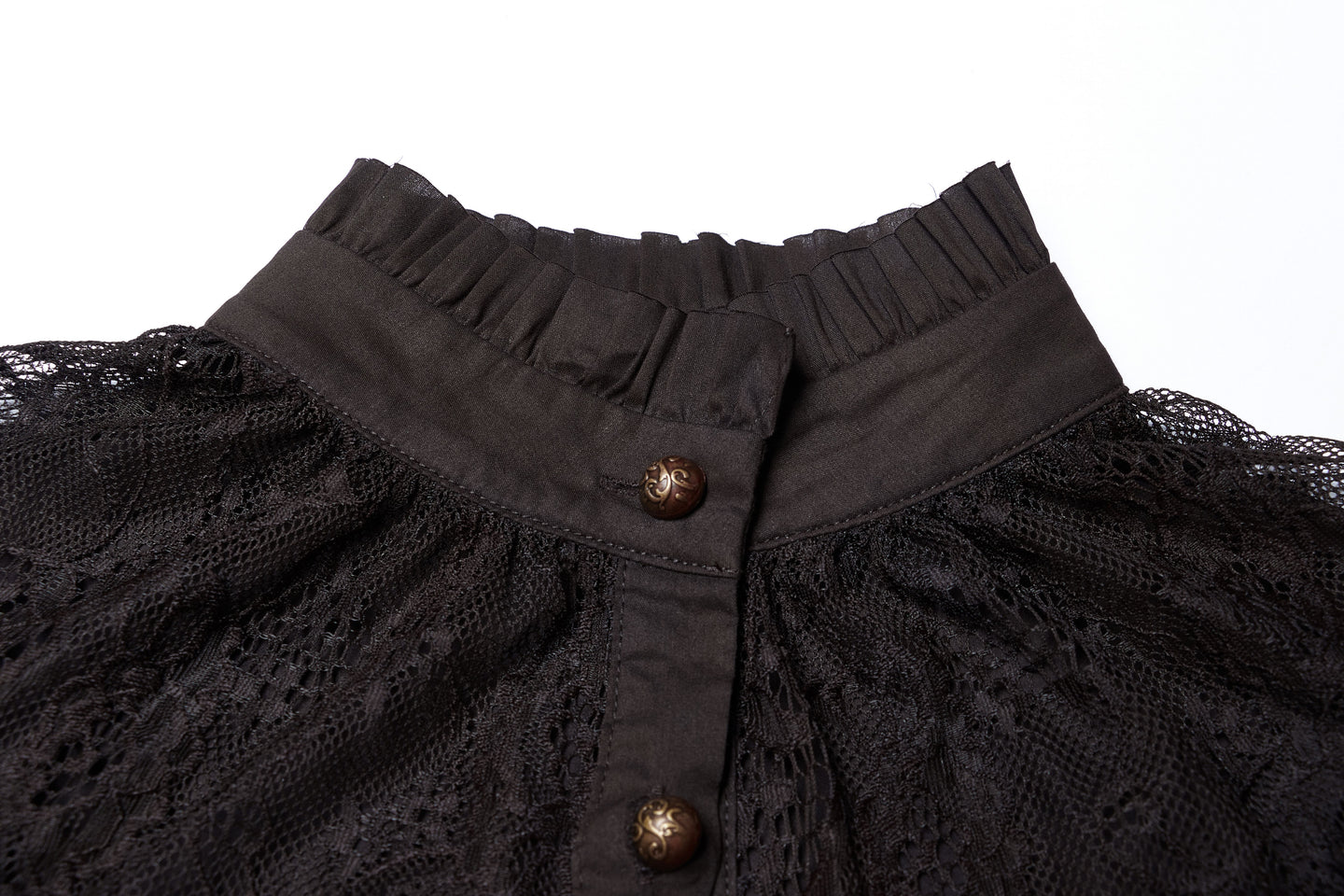 Punk Rave Passing Time Blouse Zwart