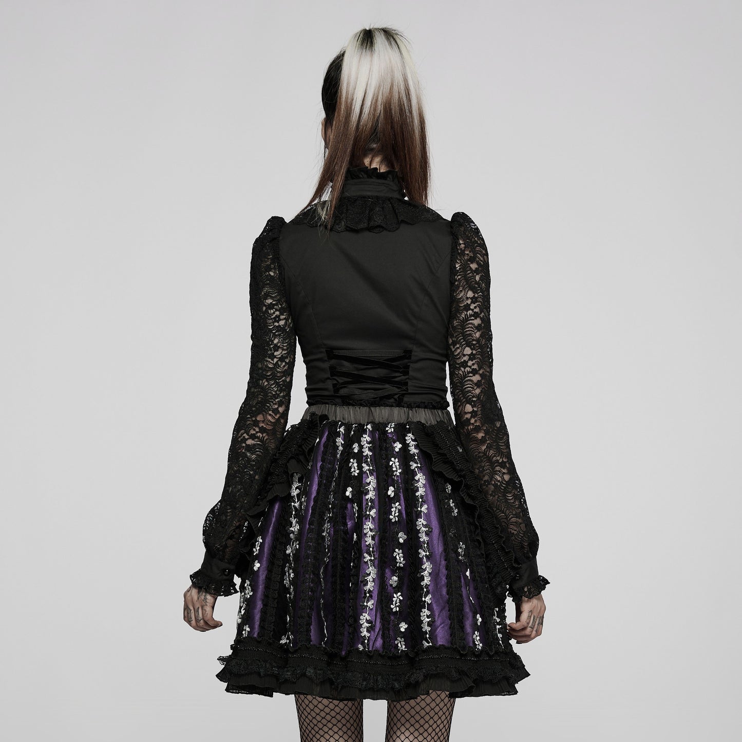 Blossom Rok Paars - Zwart