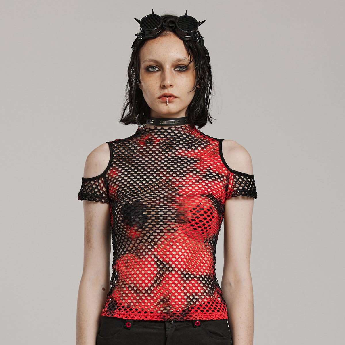 Stop This Top Zwart - Rood