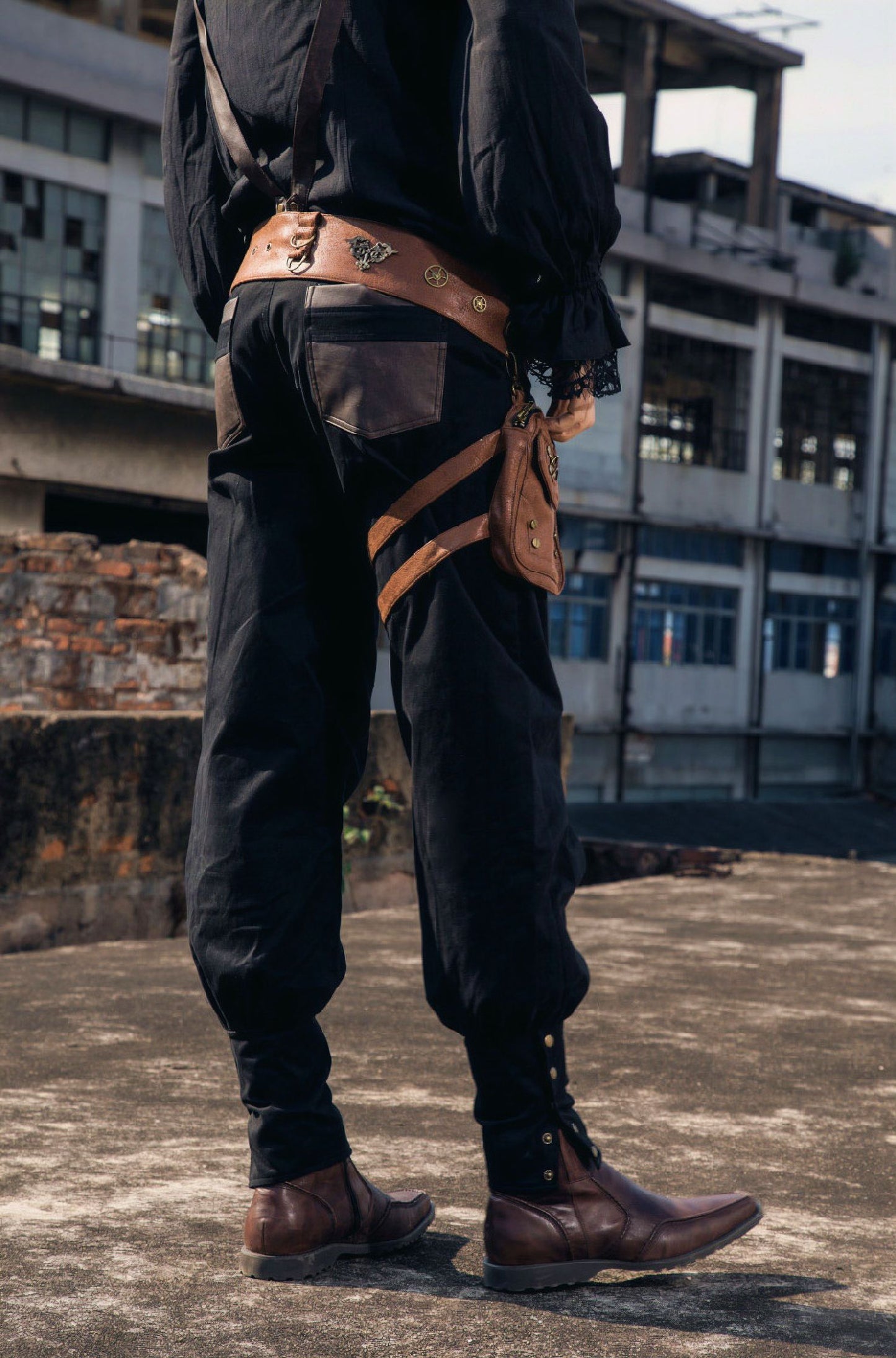 Steampunk Men's Pocket Belt SPM035