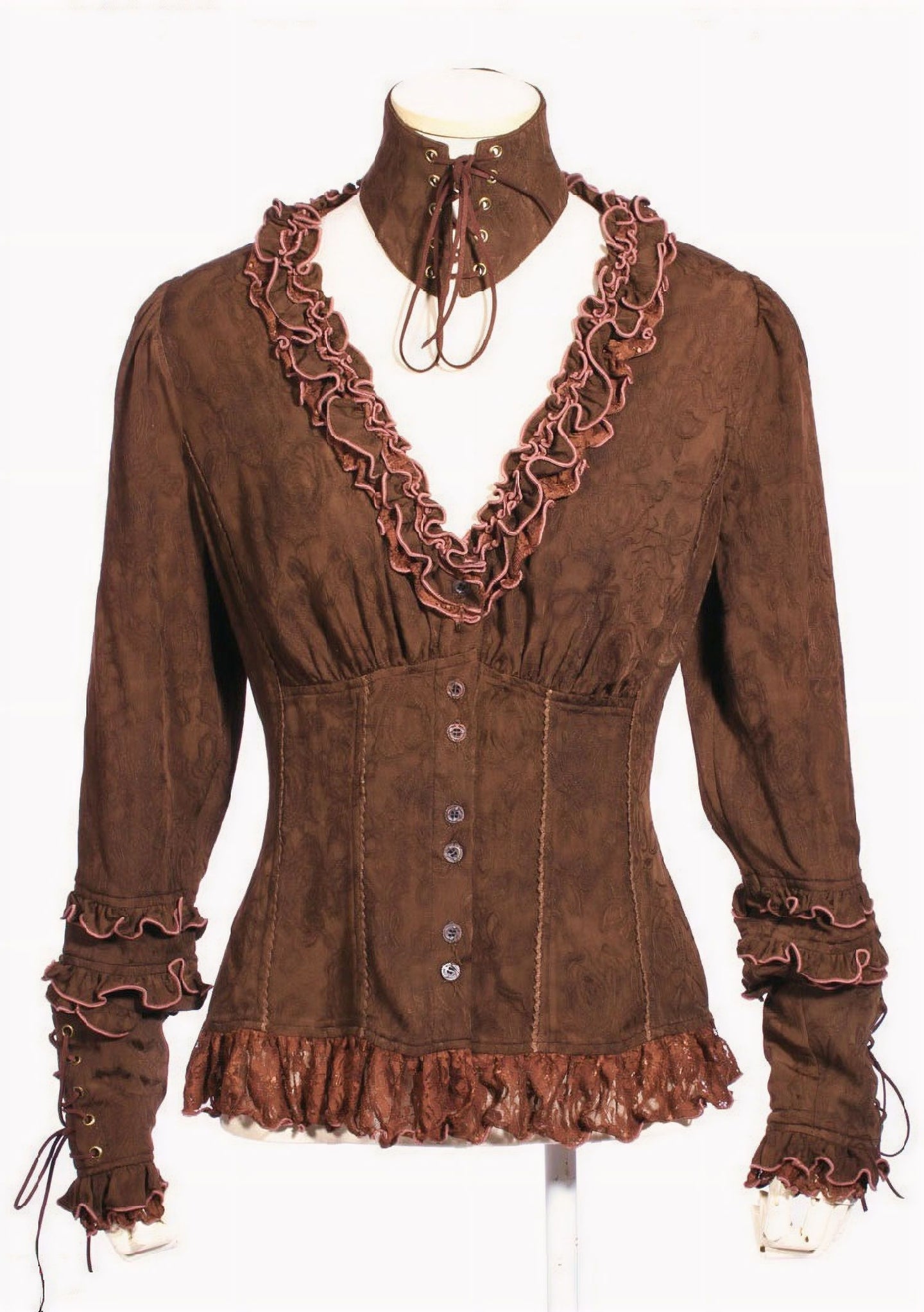 Gattering Blouse Bruin