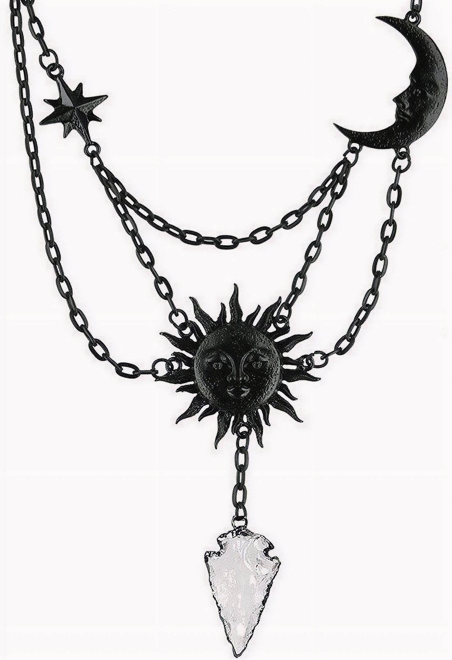 Moon & Sun Halsketting Zwart