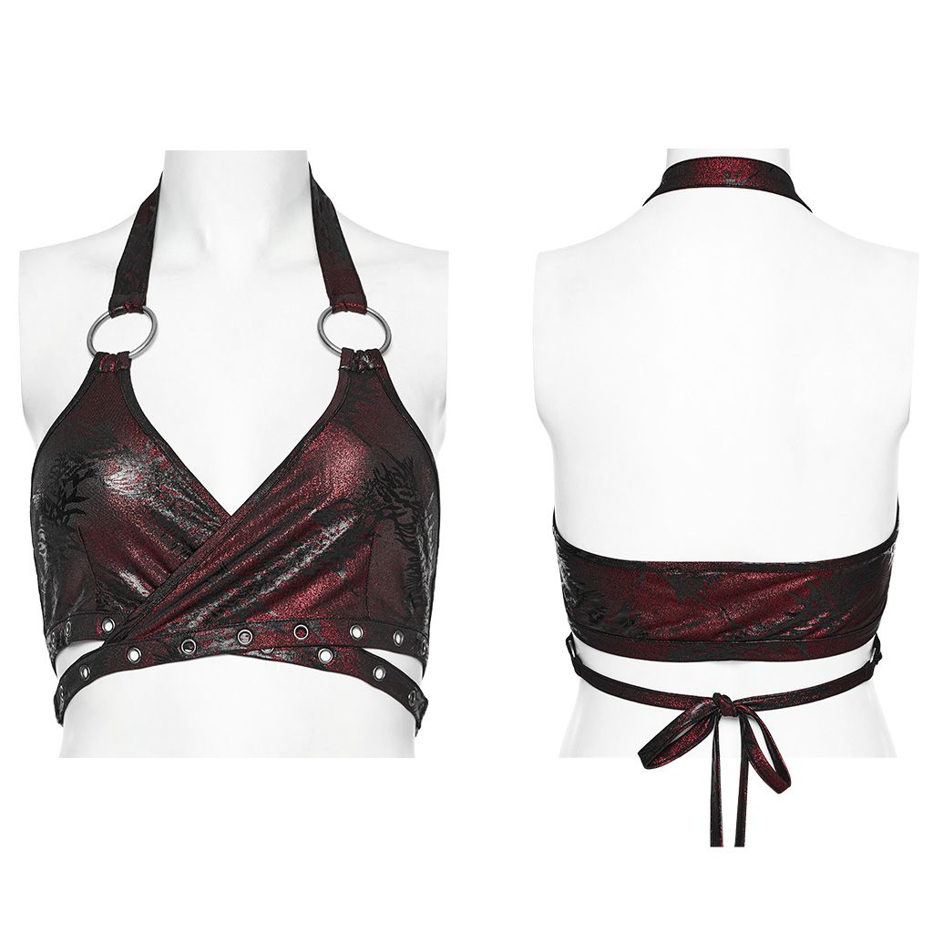 This Time Top Rood - Zwart