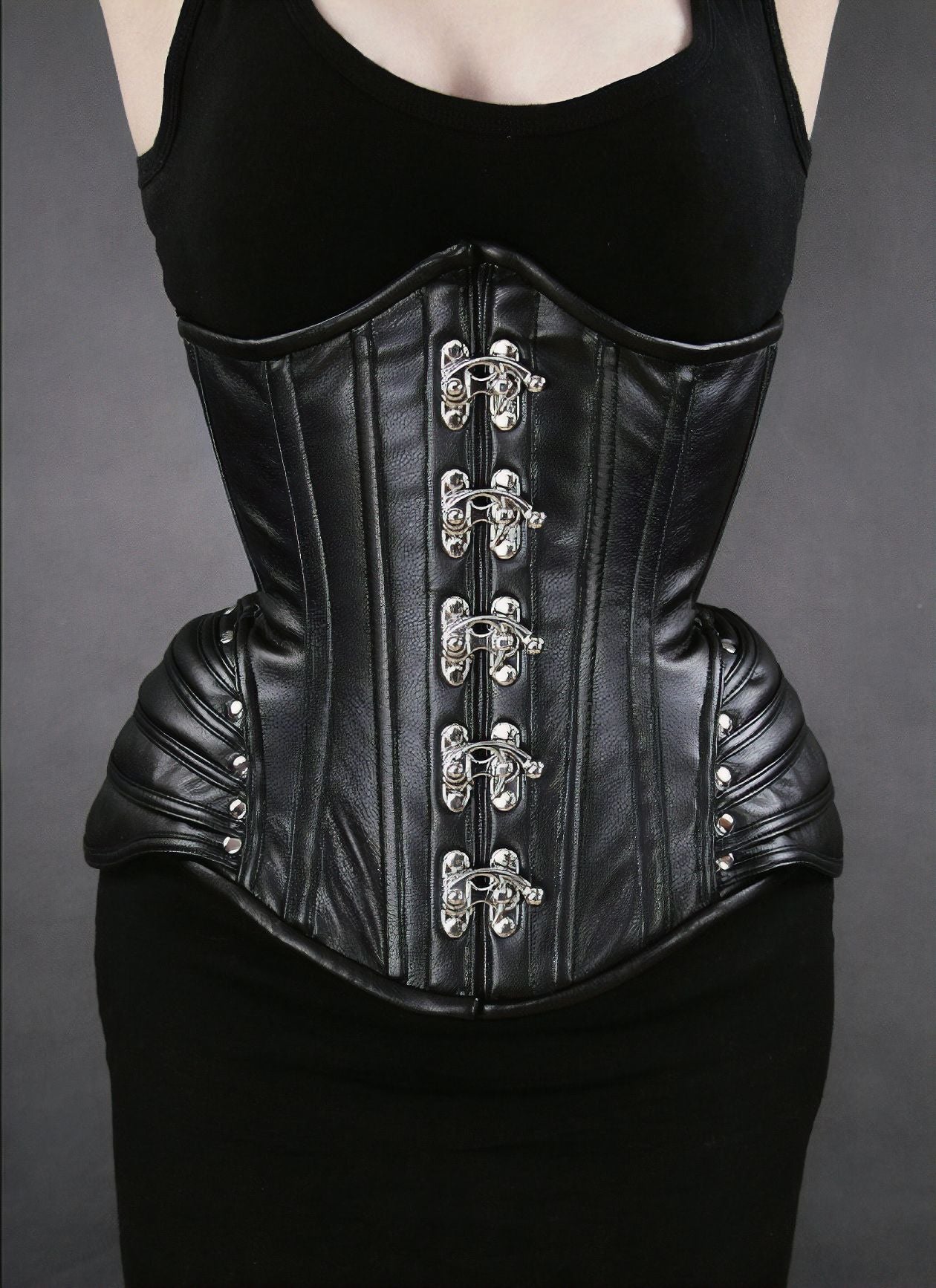 Restyle Black Armor Underbust-Korset
