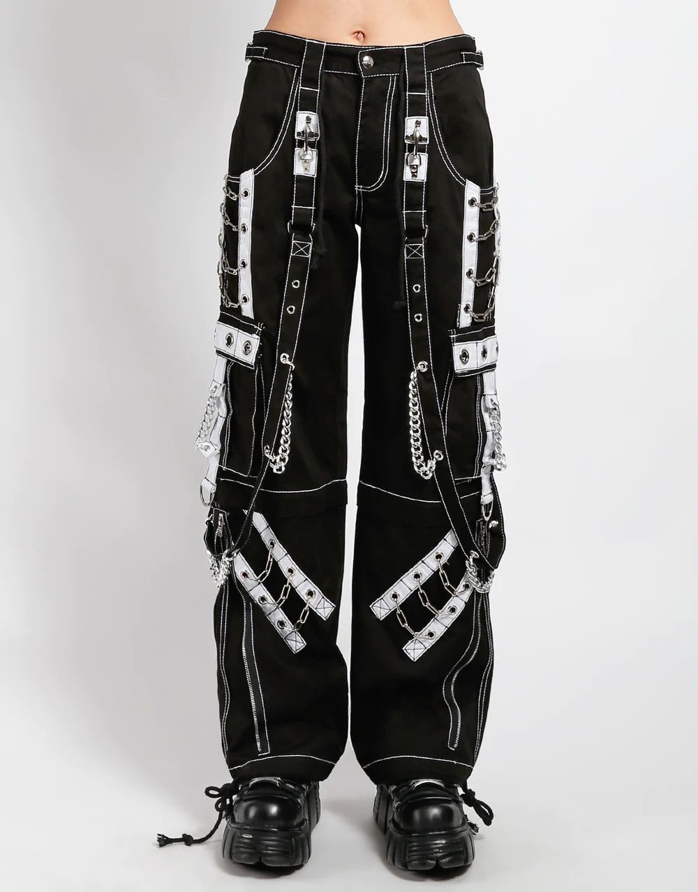 The Rough Broek Zwart - Wit