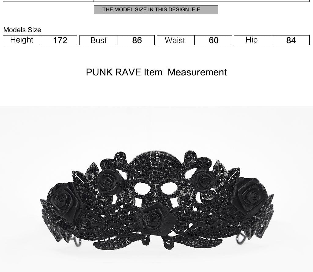 Skull & Roses Tiara Crown