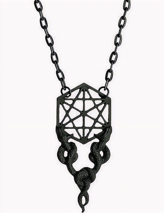 Sacred Snakes Black Necklace