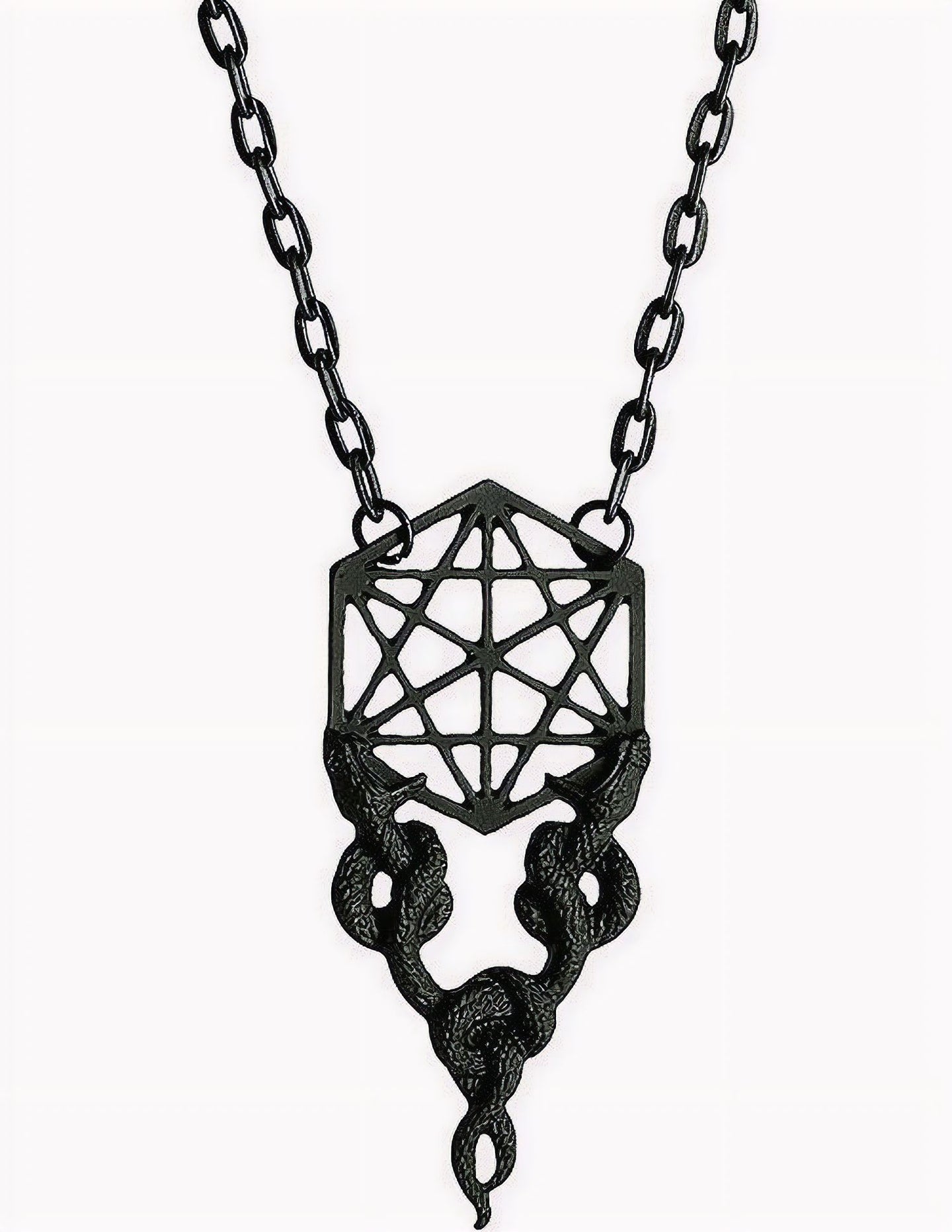 Sacred Snakes Black Necklace