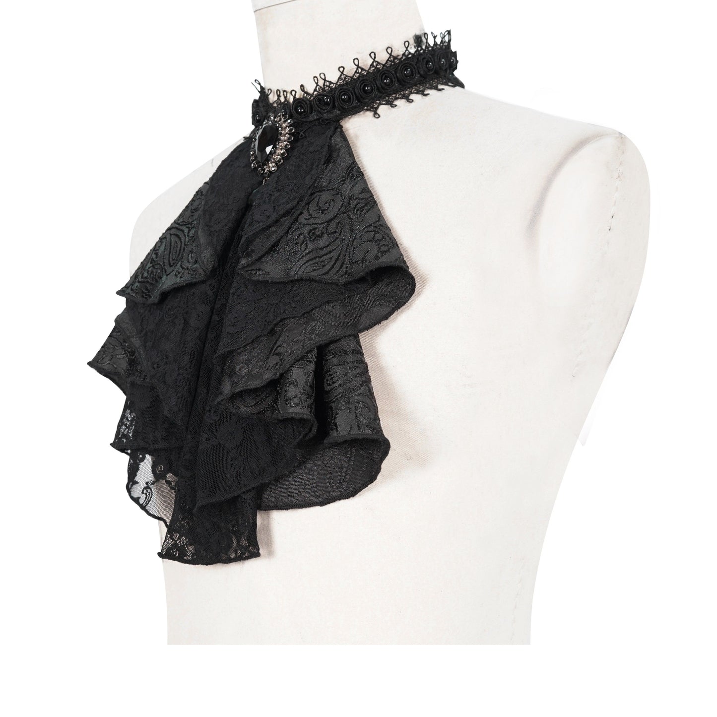 Devil Fashion Devoted Jabot Zwart