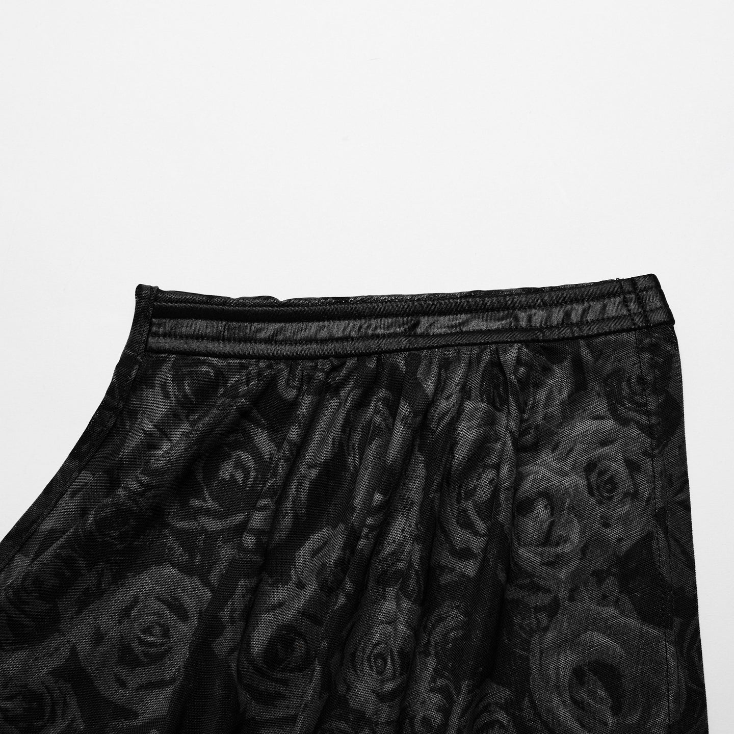 Punk Rave Action Top Black Roses