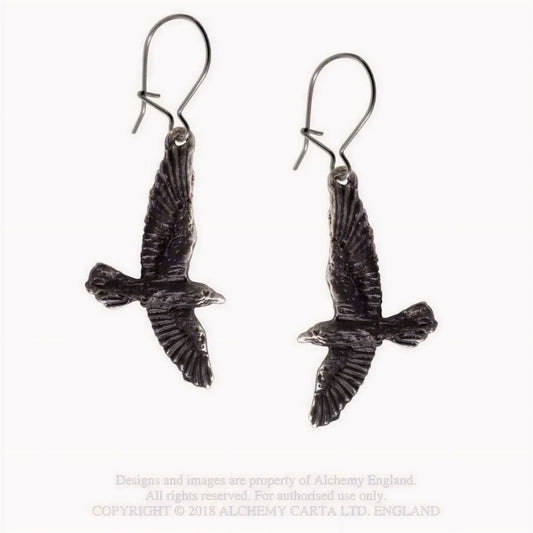 Black Raven Oorhangers