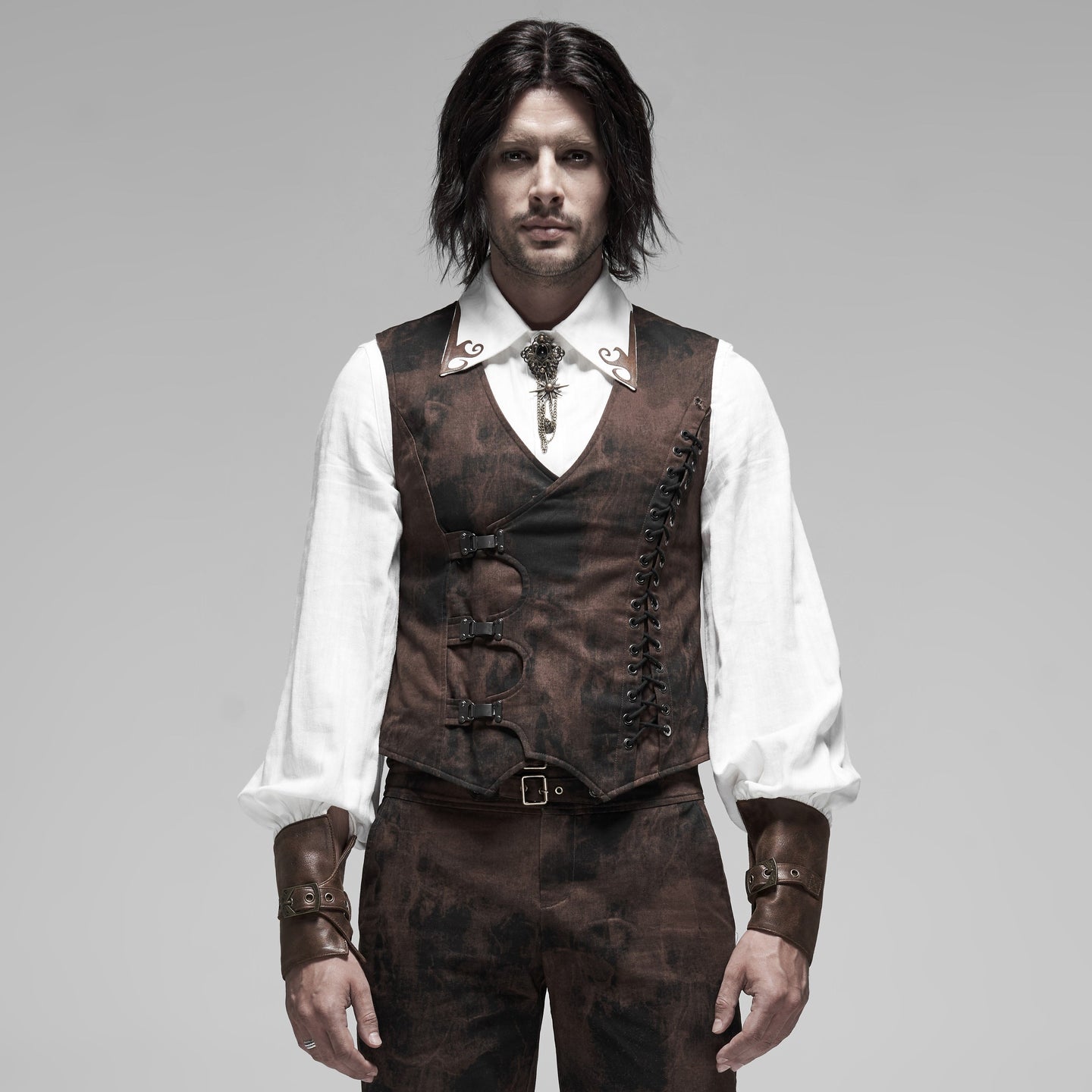 Exhausted Vest Brown