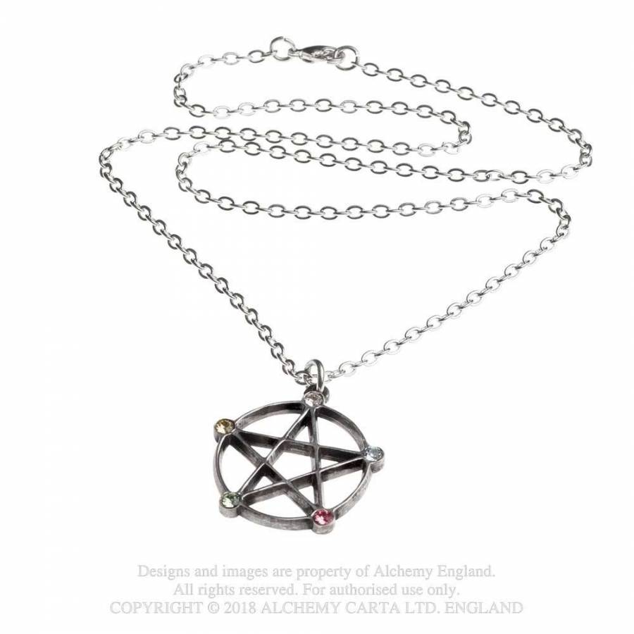 Wiccan Elemental Pentacle Hanger - Halsketting