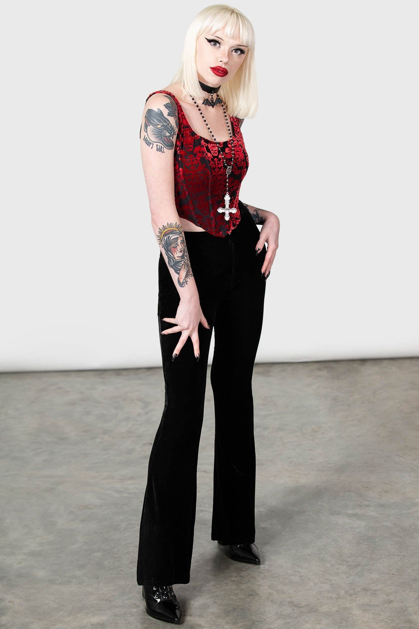 Killstar Snarl Corset Top Rood
