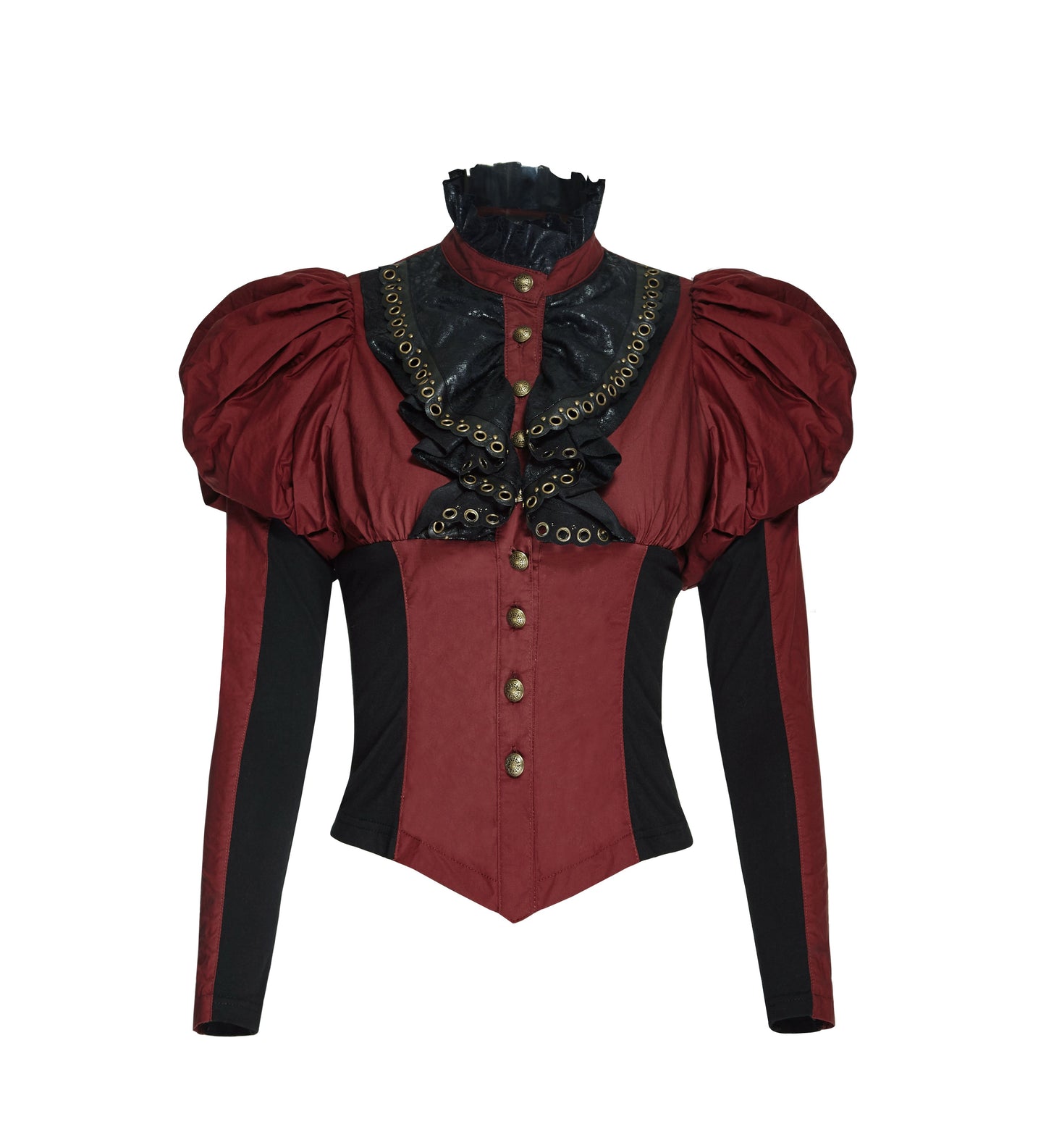 Punk Rave Celestial Shirt Donkerrood