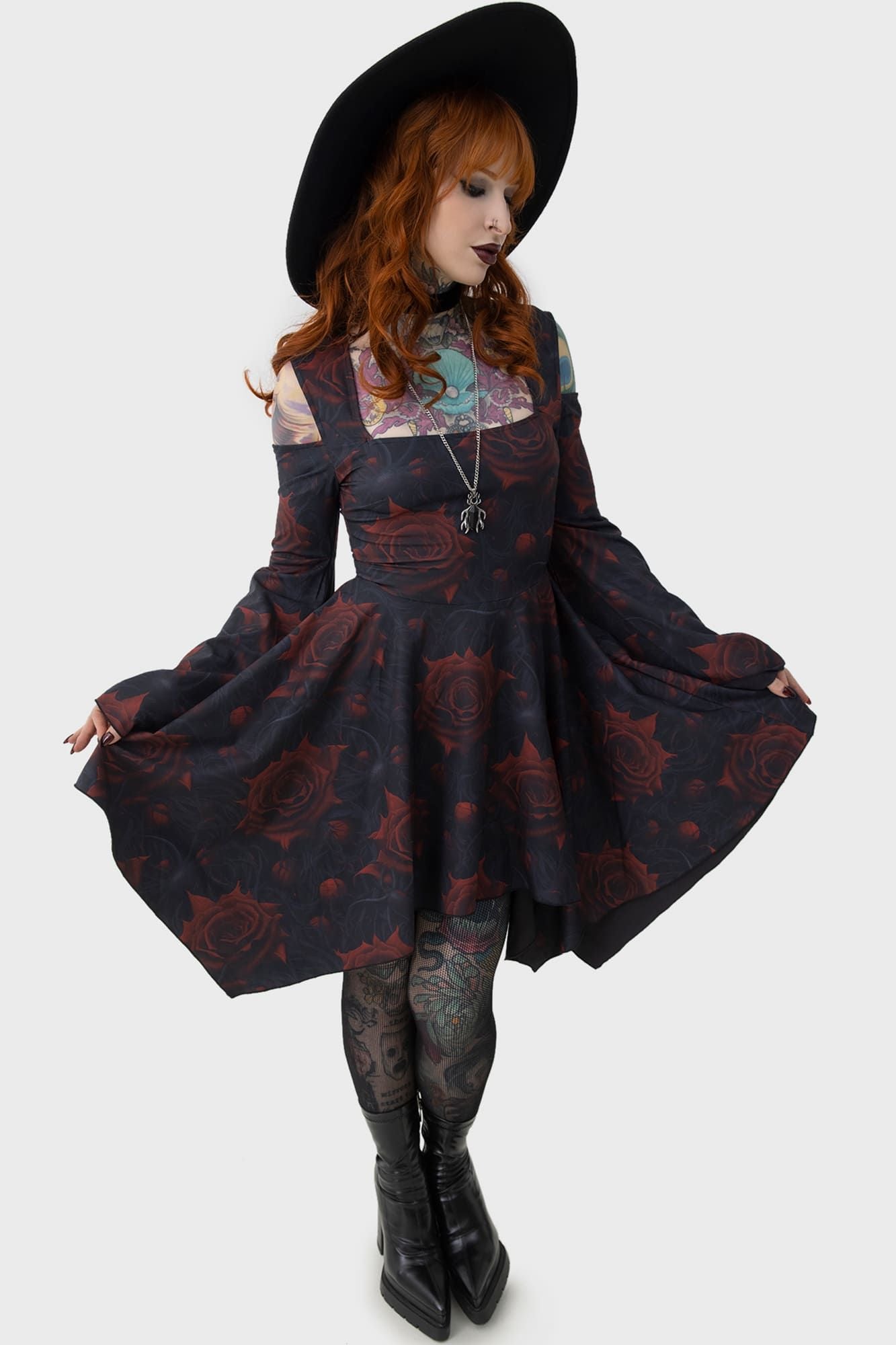 Killstar Blood Rose Mini Jurk
