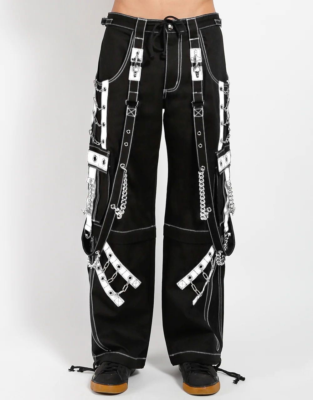 The Rough Broek Zwart - Wit