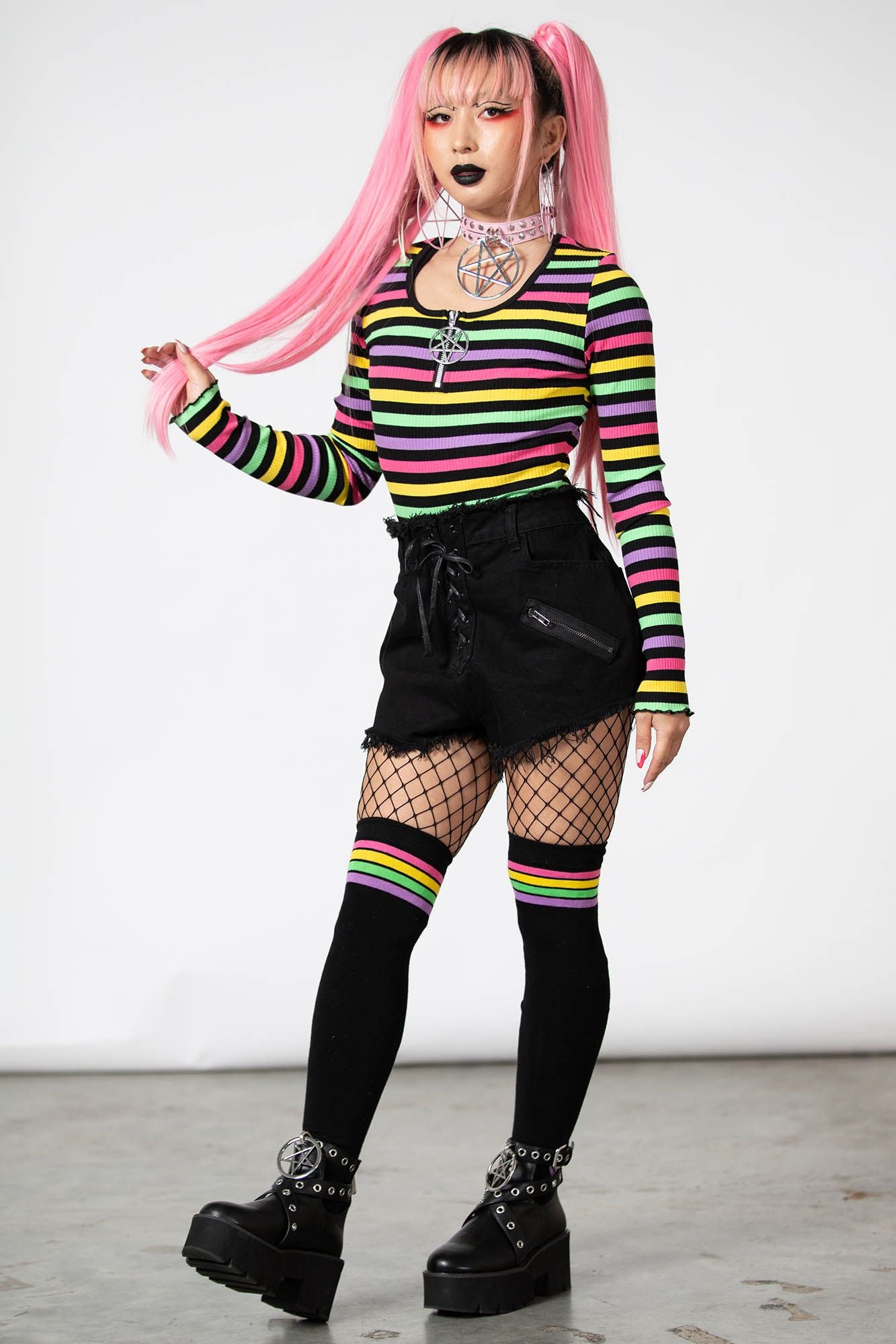 Killstar Nikiko Ribbed Long Sleeve Top