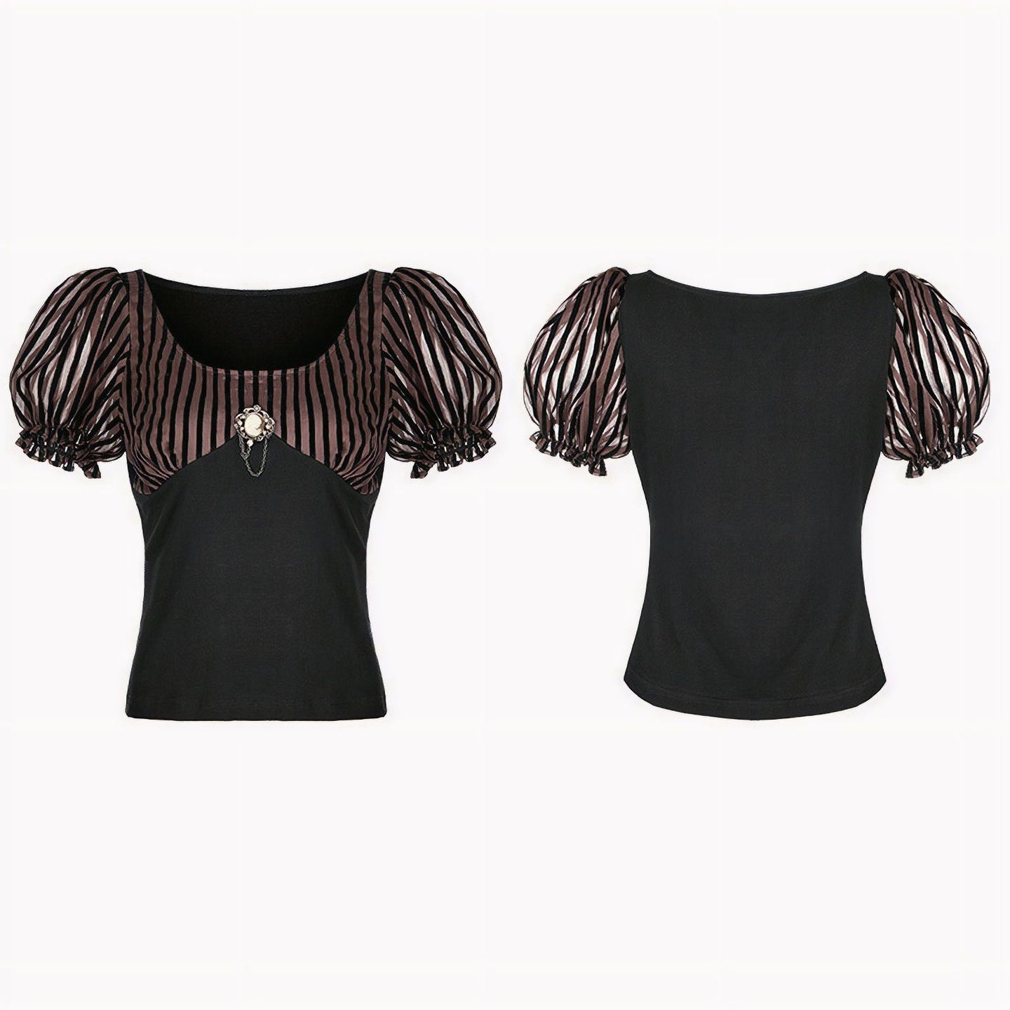 Time Stands Still Top Zwart/Bruin
