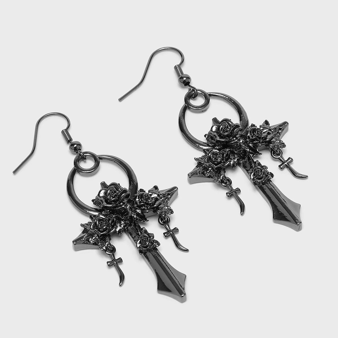 Killstar Mourning Ankh Oorbellen