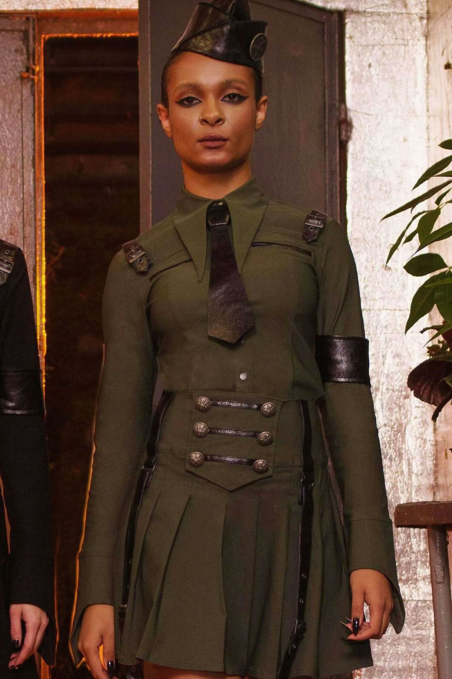 Killstar Dark Academy Minirok Khaki