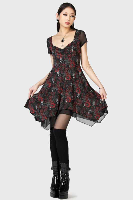 Killstar Crimson Decay Mini Jurk