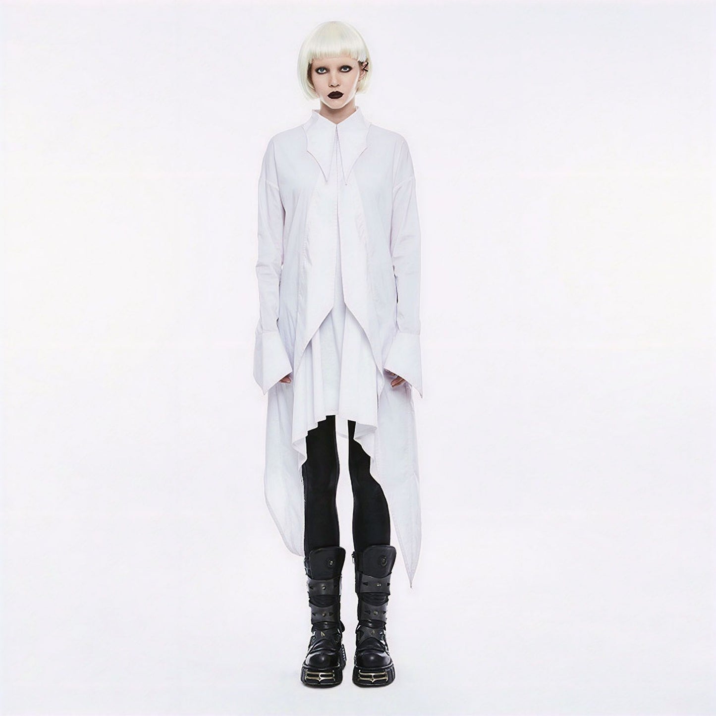 Punk Rave White Shadows Shirt - Tunic