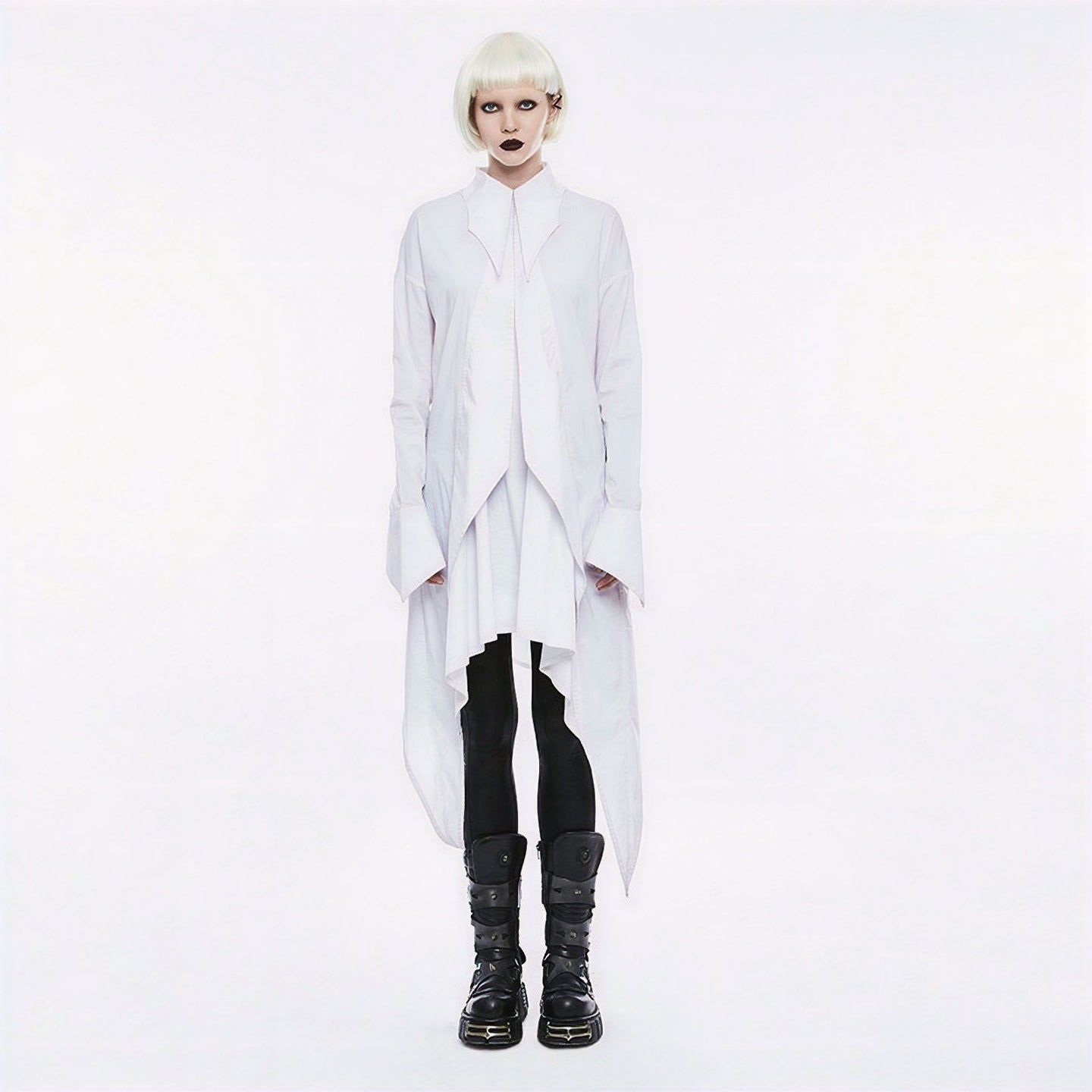 Punk Rave White Shadows Shirt - Tunic
