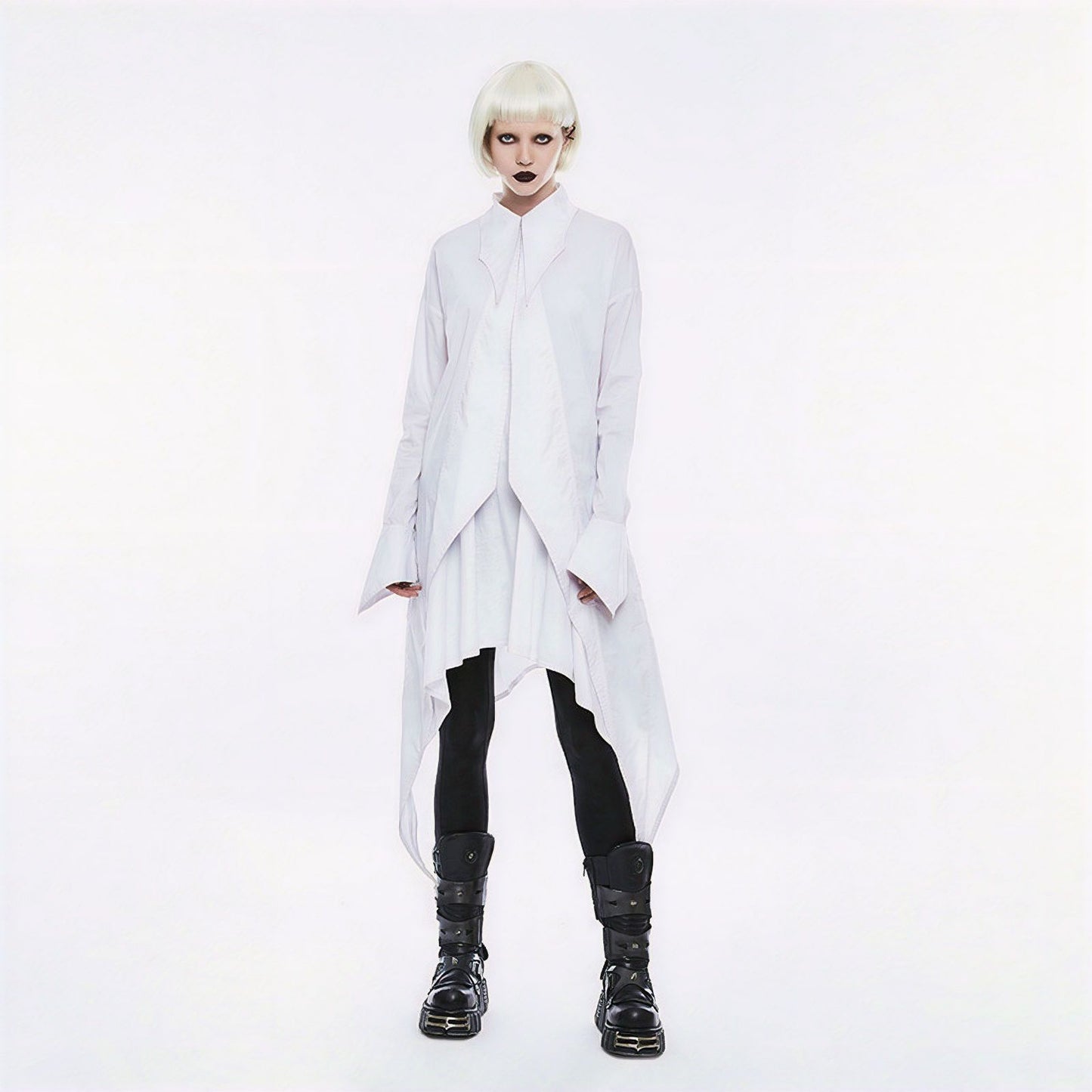 Punk Rave White Shadows Shirt - Tunic