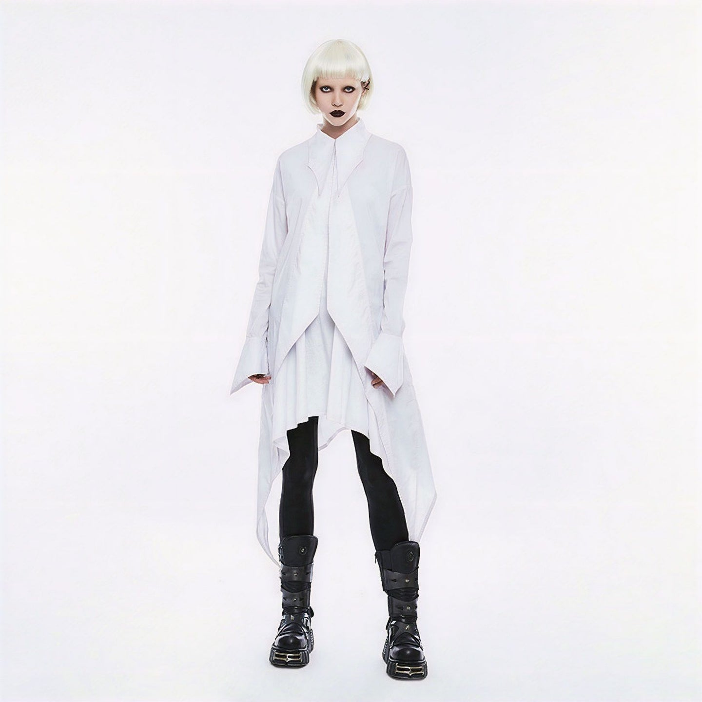 Punk Rave White Shadows Shirt - Tunic