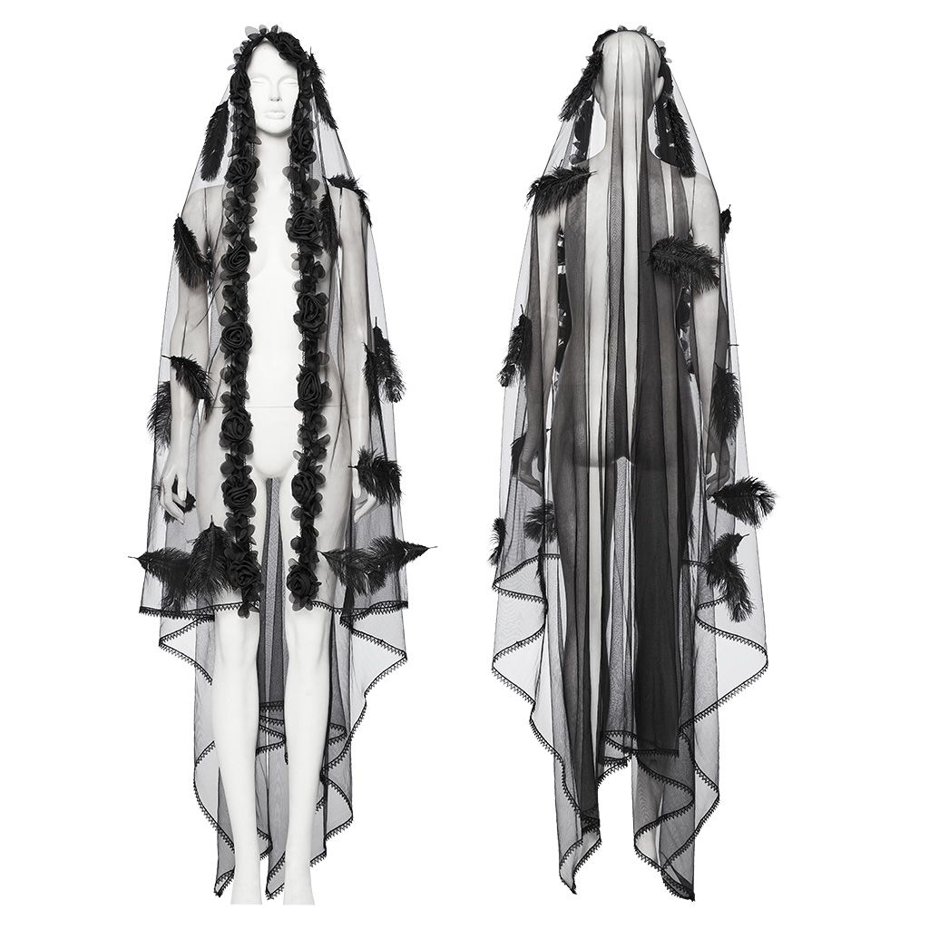 Black Roses Mourning Veil