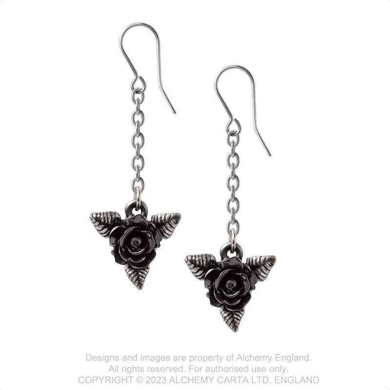 Black Rose Oorhangers