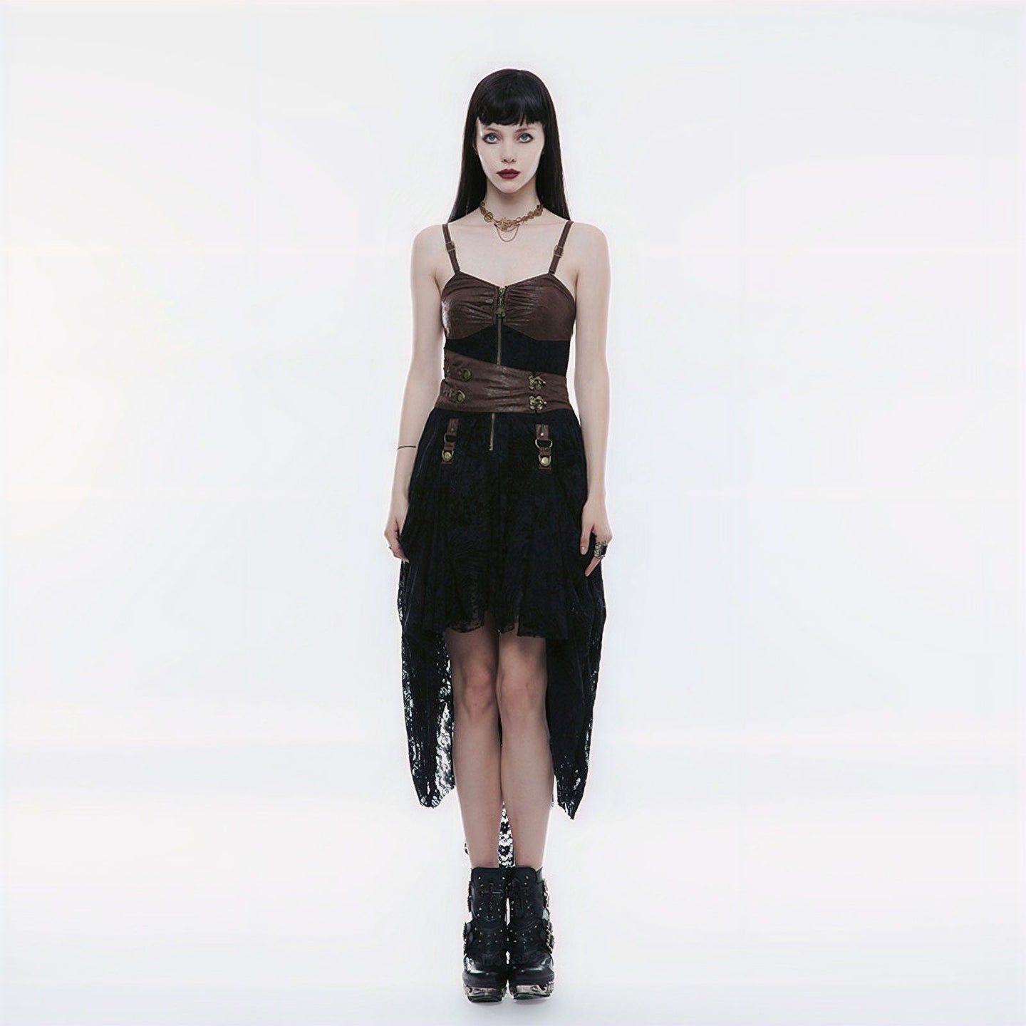 Time Enough Dress Black/Brown