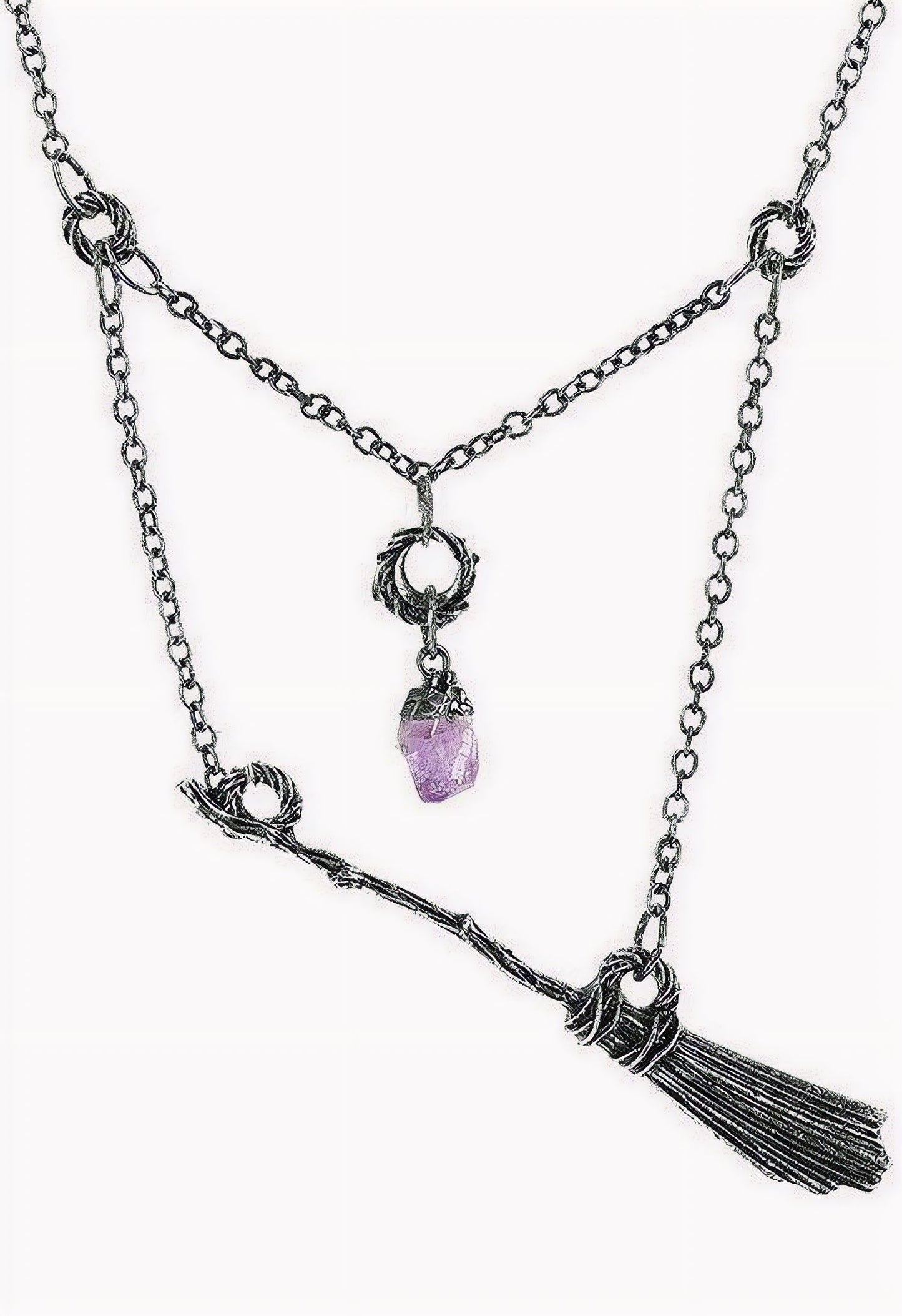 Witch Broomstick Halsketting