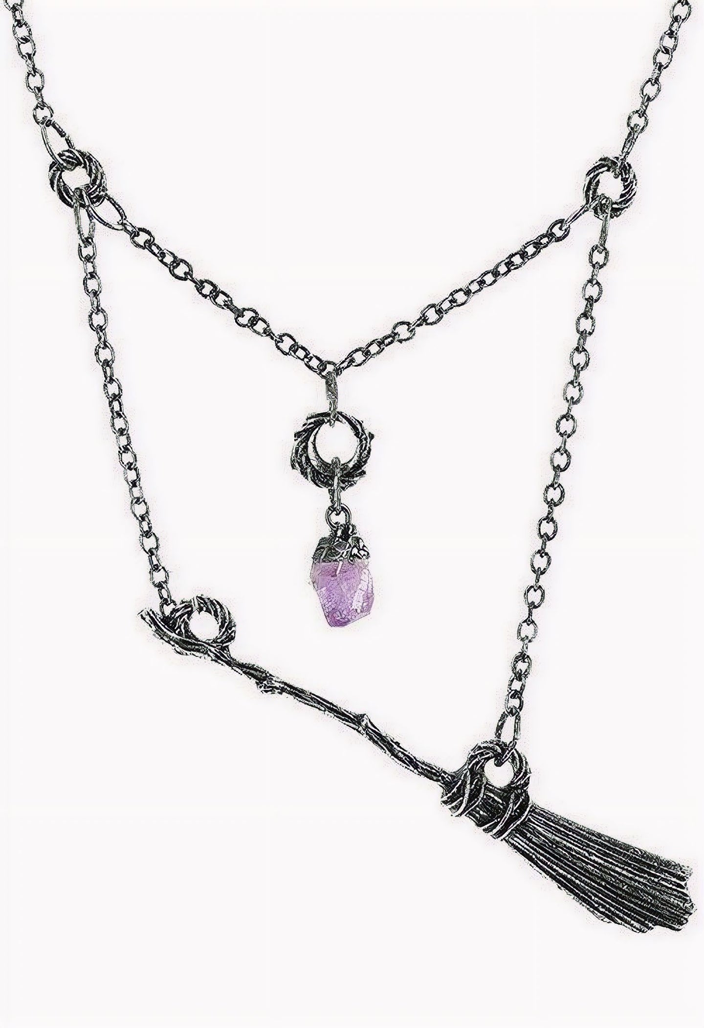 Witch Broomstick Halsketting