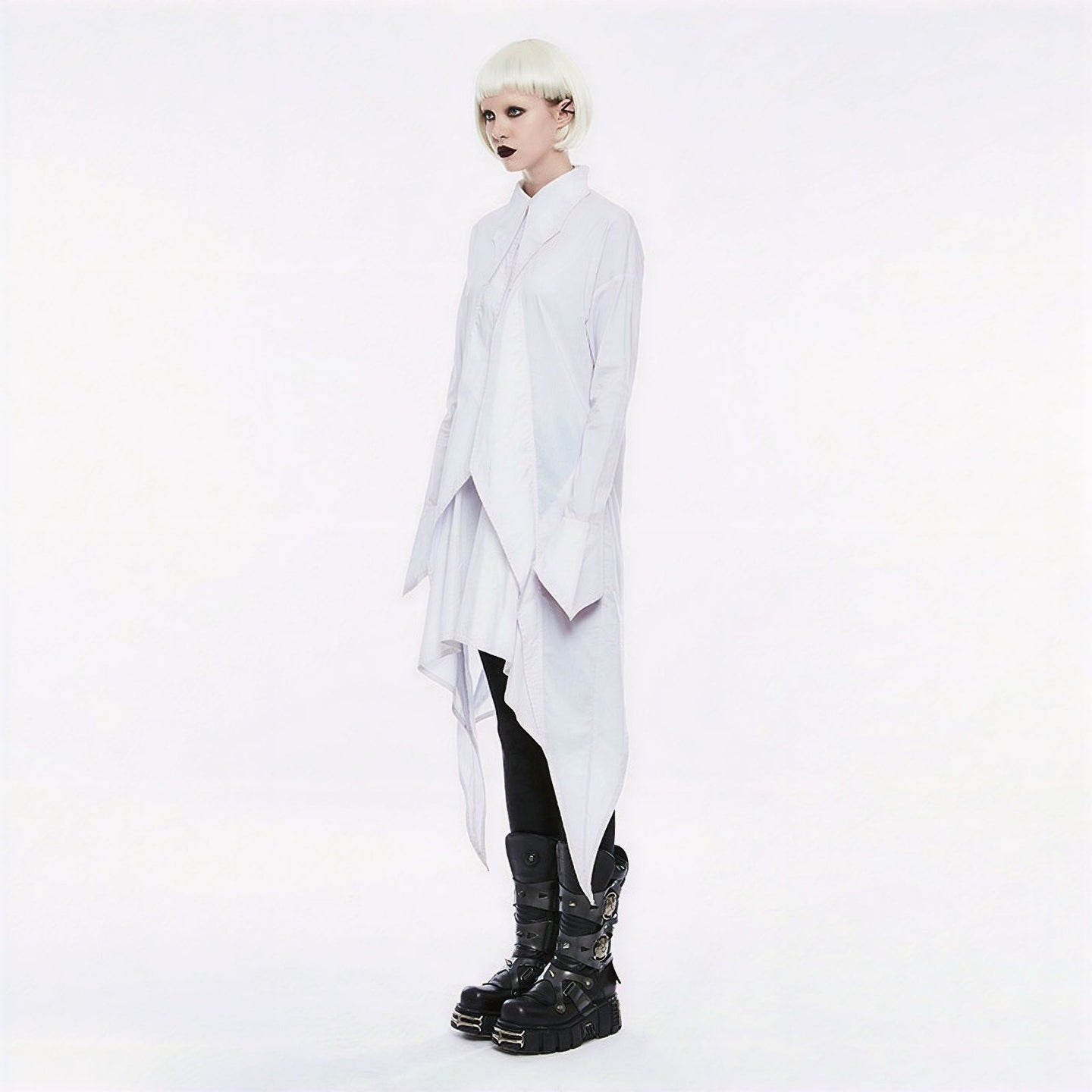 Punk Rave White Shadows Shirt - Tunic