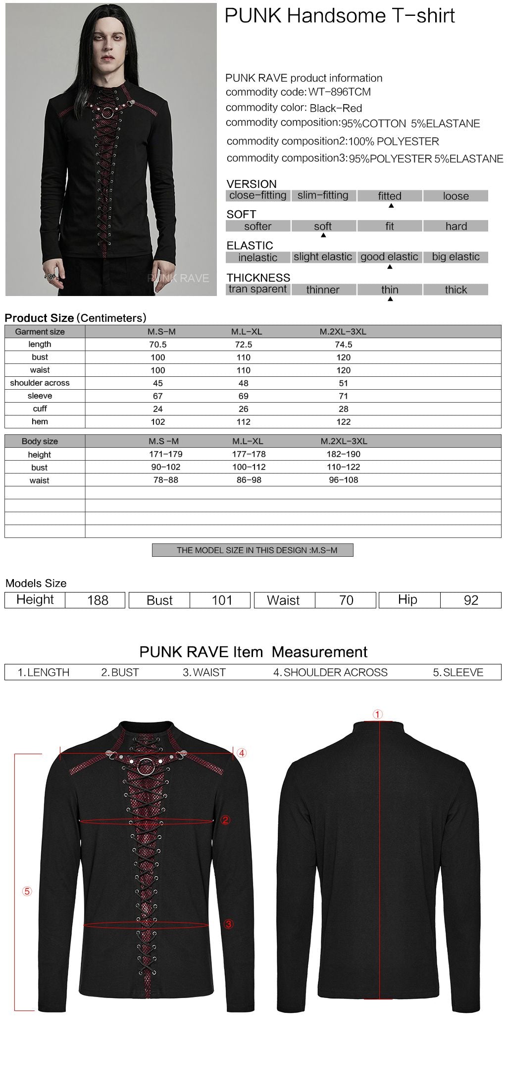 Cry Long Sleeve Top Zwart - Rood