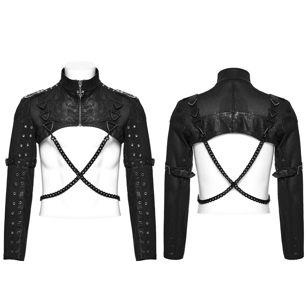 Punk Rave Black Mission Top - Shrug Male