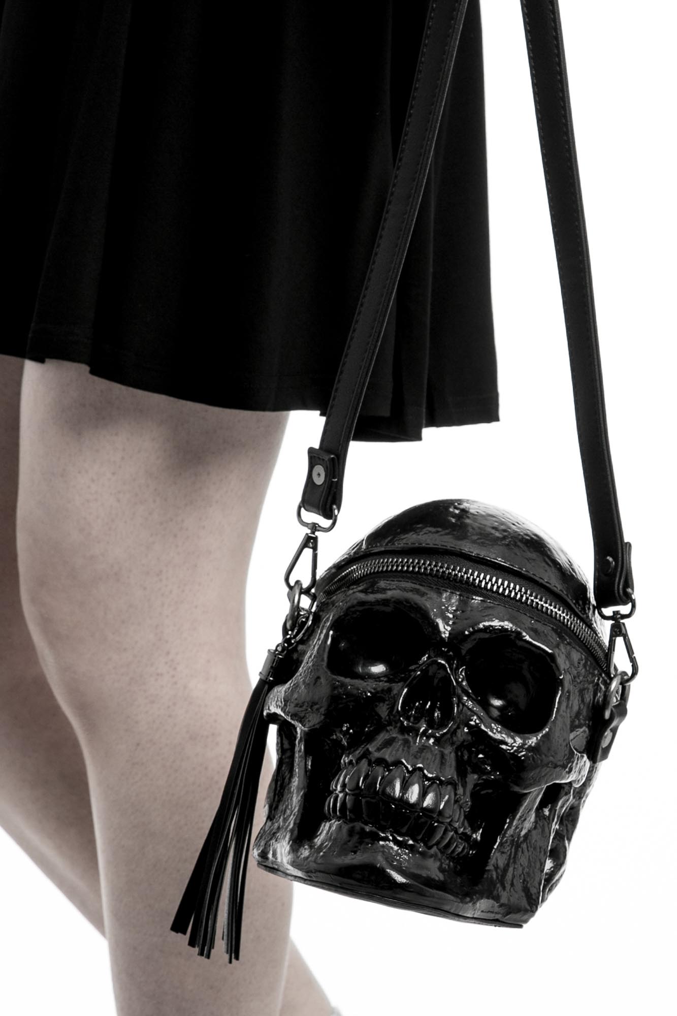 Grave Digger Skull Handtas Zwart