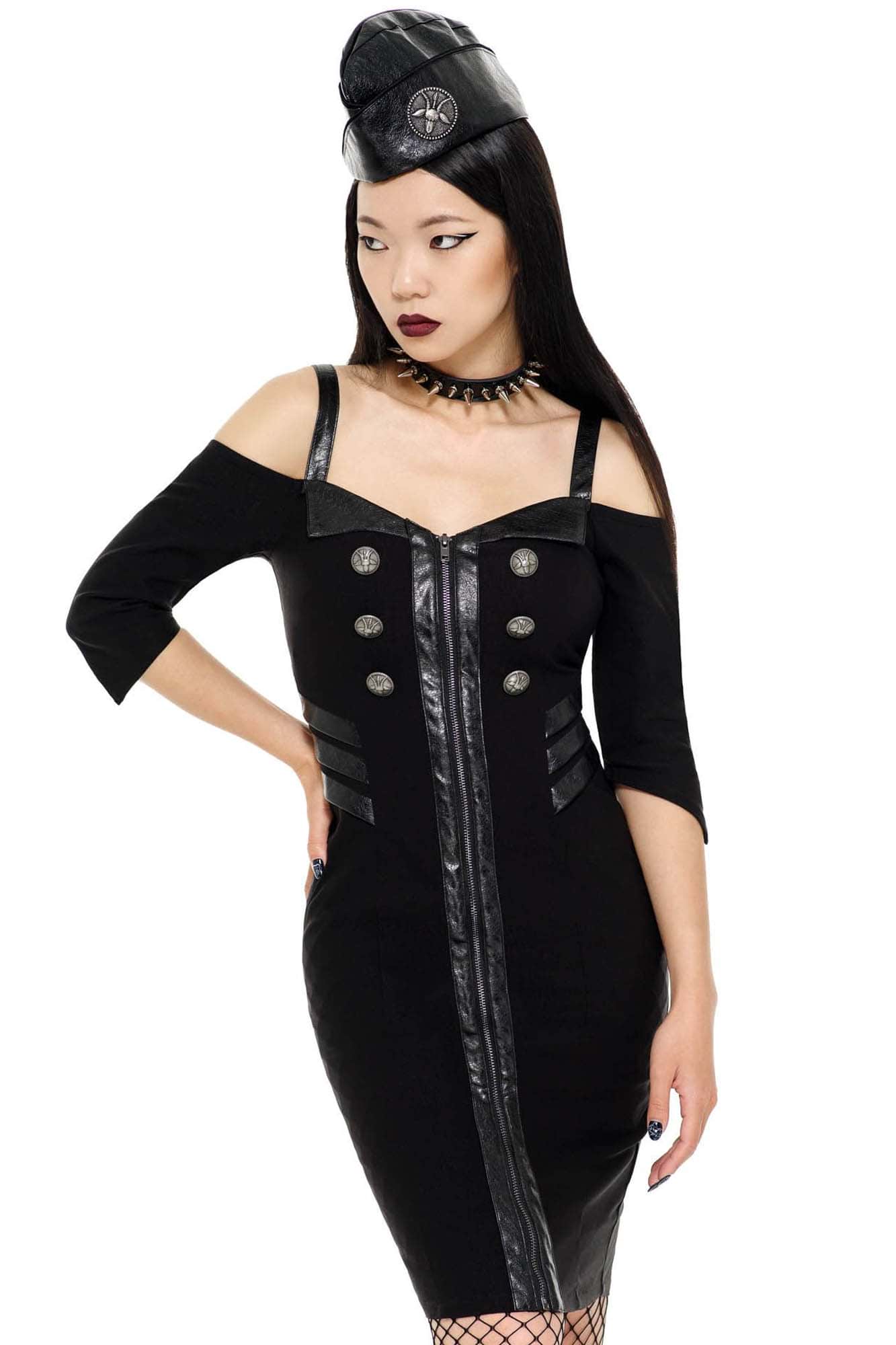 Killstar Miss Stardust Midi Dress Black
