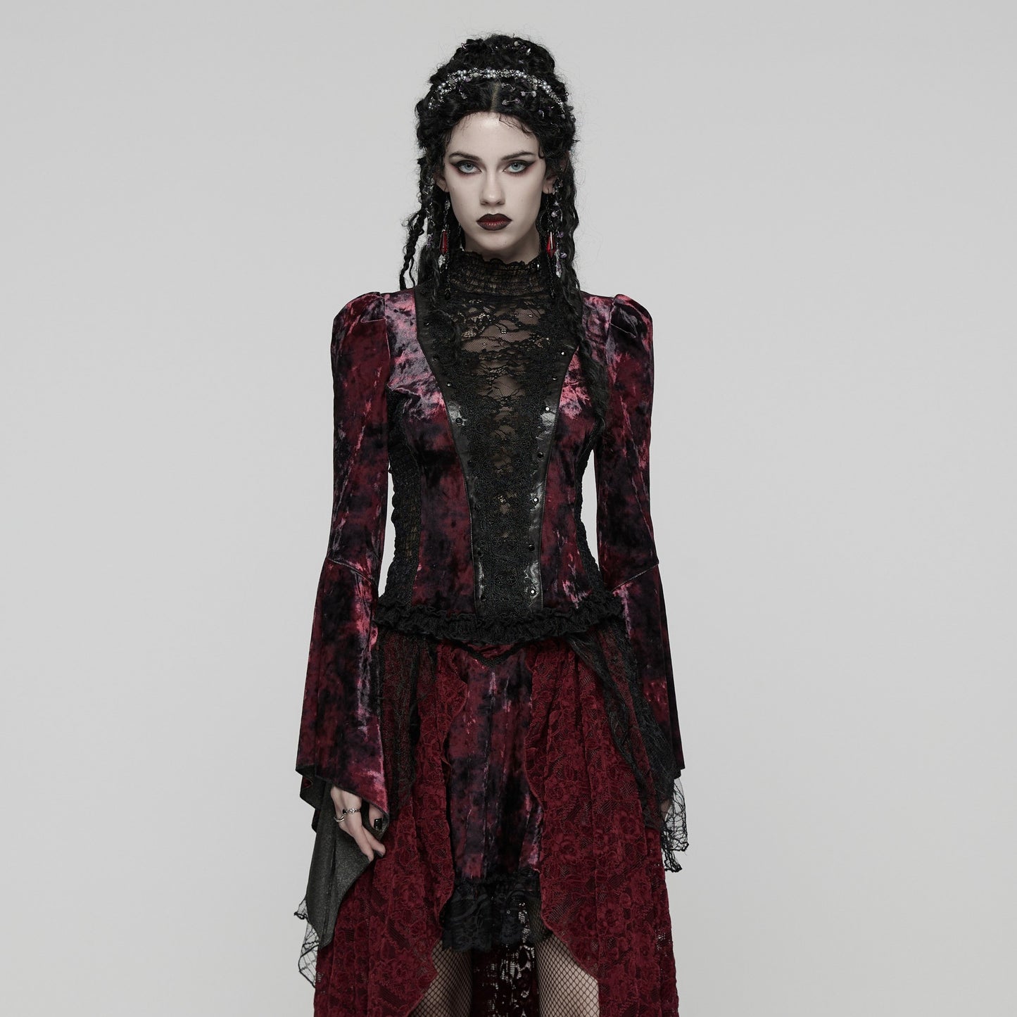 Broken Promise Top Rood - Zwart